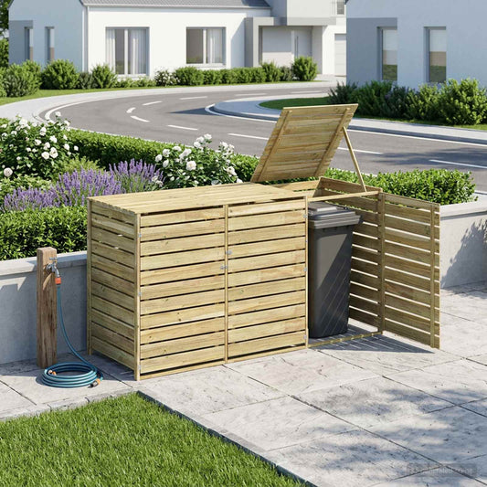 Containerombouw voor 3 Afvalbakken 240 L Geïmpregneerd grenenhout is nu te koop bij PeponiXL, paradijselijk wonen!