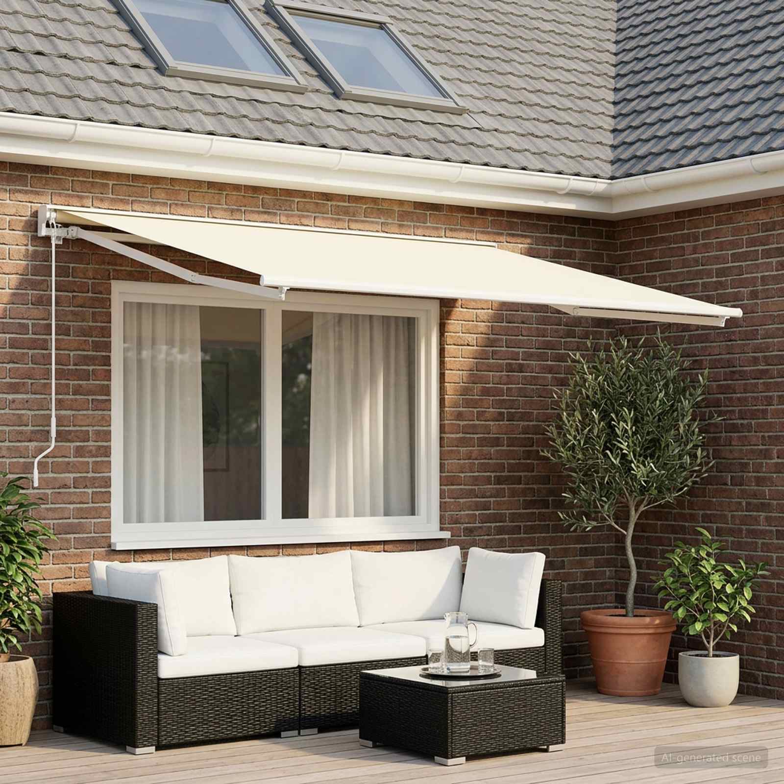 Vervangingsdoek voor zonnescherm Crèmekleurig 600 × 300 cm is nu te koop bij PeponiXL, paradijselijk wonen!
