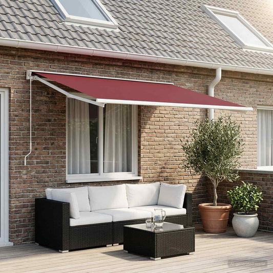 Vervangingsdoek voor zonnescherm Bordeaux Rood 450 × 300 cm is nu te koop bij PeponiXL, paradijselijk wonen!