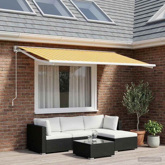 Vervangingsdoek voor zonnescherm Oranje en Zwart 300 x 200 cm is nu te koop bij PeponiXL, paradijselijk wonen!