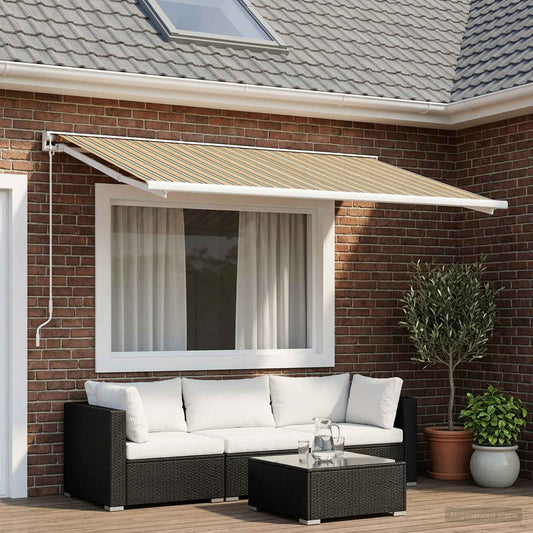 Vervangingsdoek voor zonnescherm Groen en Geel 400 × 350 cm is nu te koop bij PeponiXL, paradijselijk wonen!