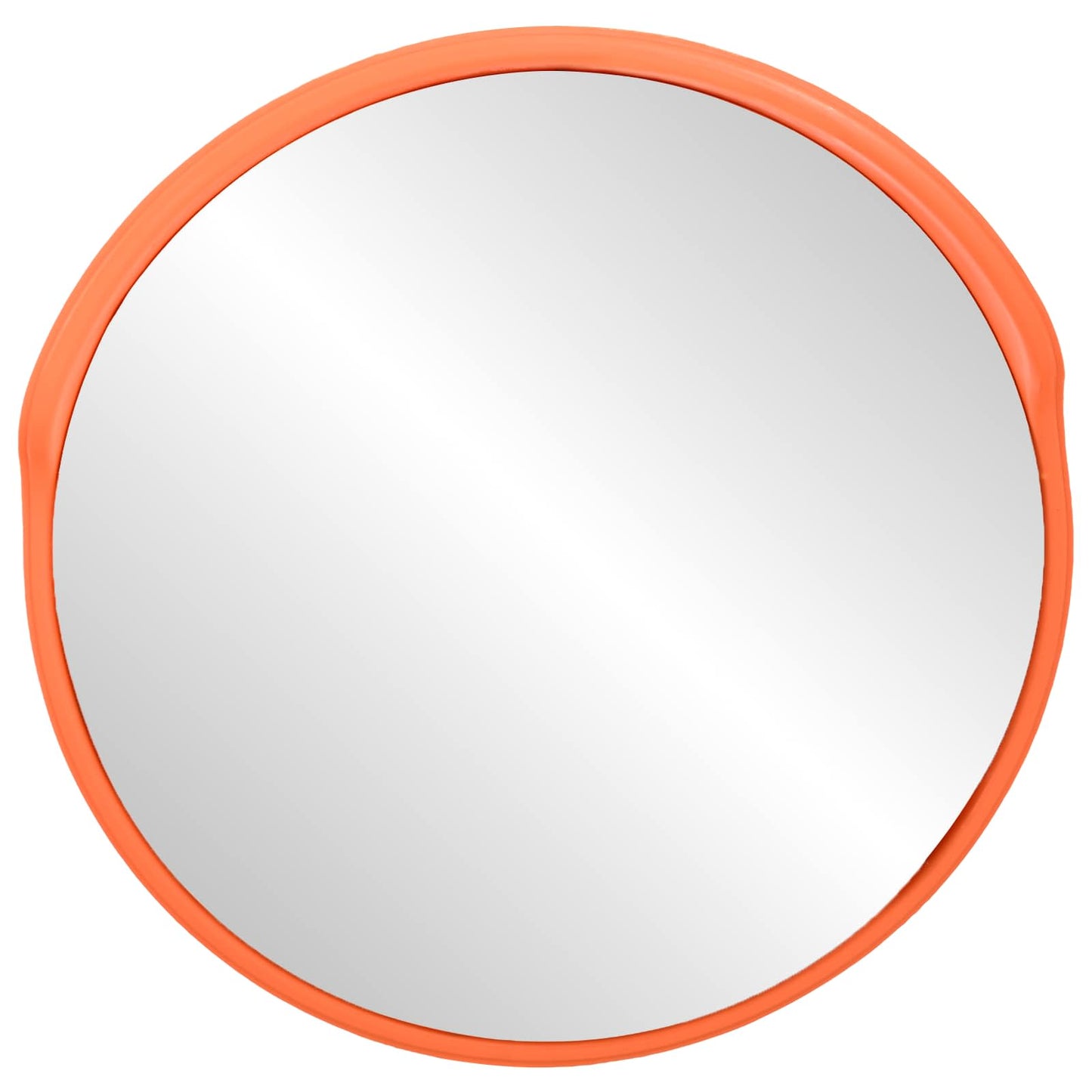 Buiten convex verkeers spiegel Oranje Ø75 cm Polycarbonaat