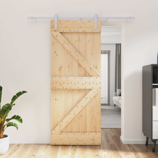 Schuifdeur Natuurlijk en Wit 85 x 210 cm Massief Grenenhout is nu te koop bij PeponiXL, paradijselijk wonen!