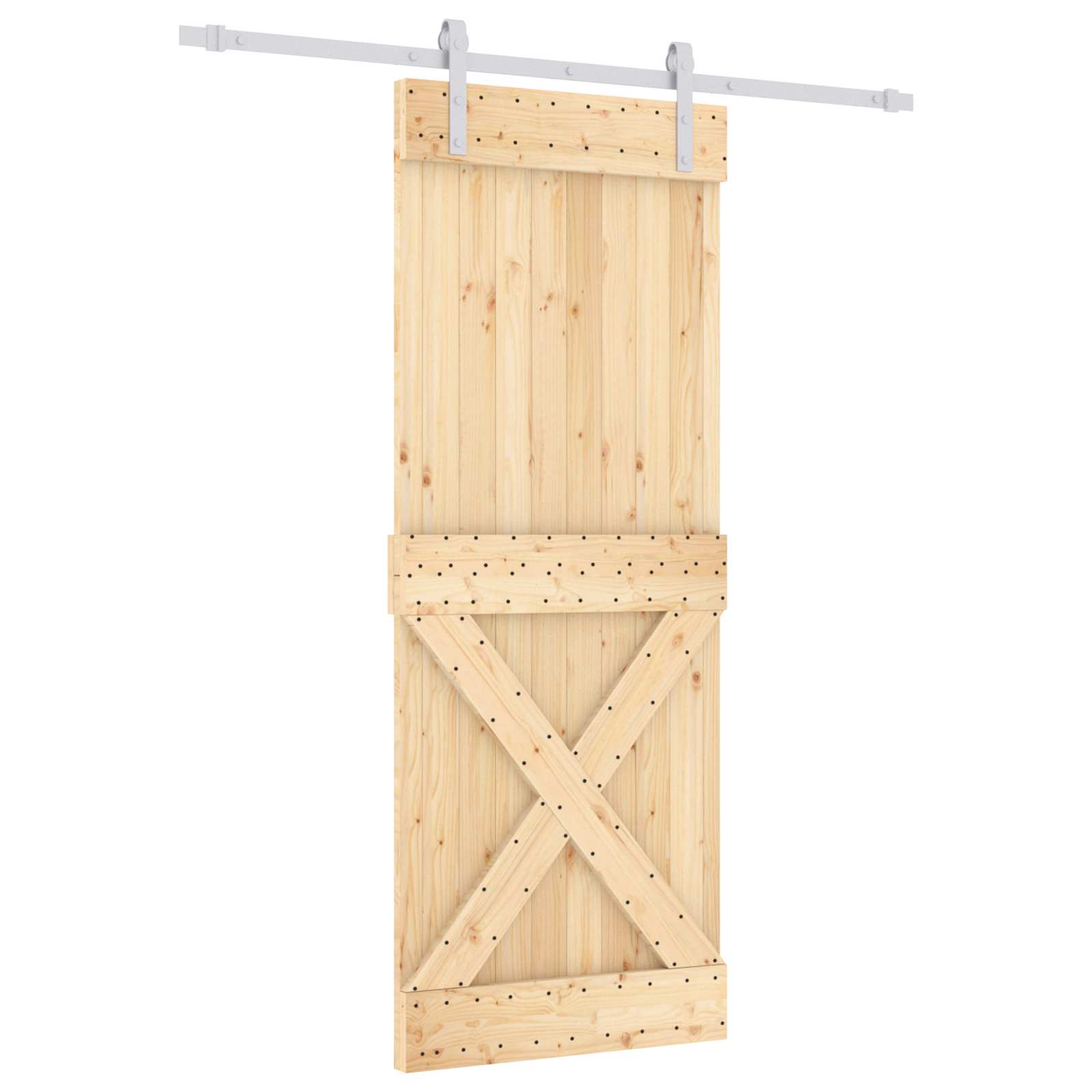 Schuifdeur Natuurlijk en Wit 80 x 210 cm Massief Grenenhout is nu te koop bij PeponiXL, paradijselijk wonen!