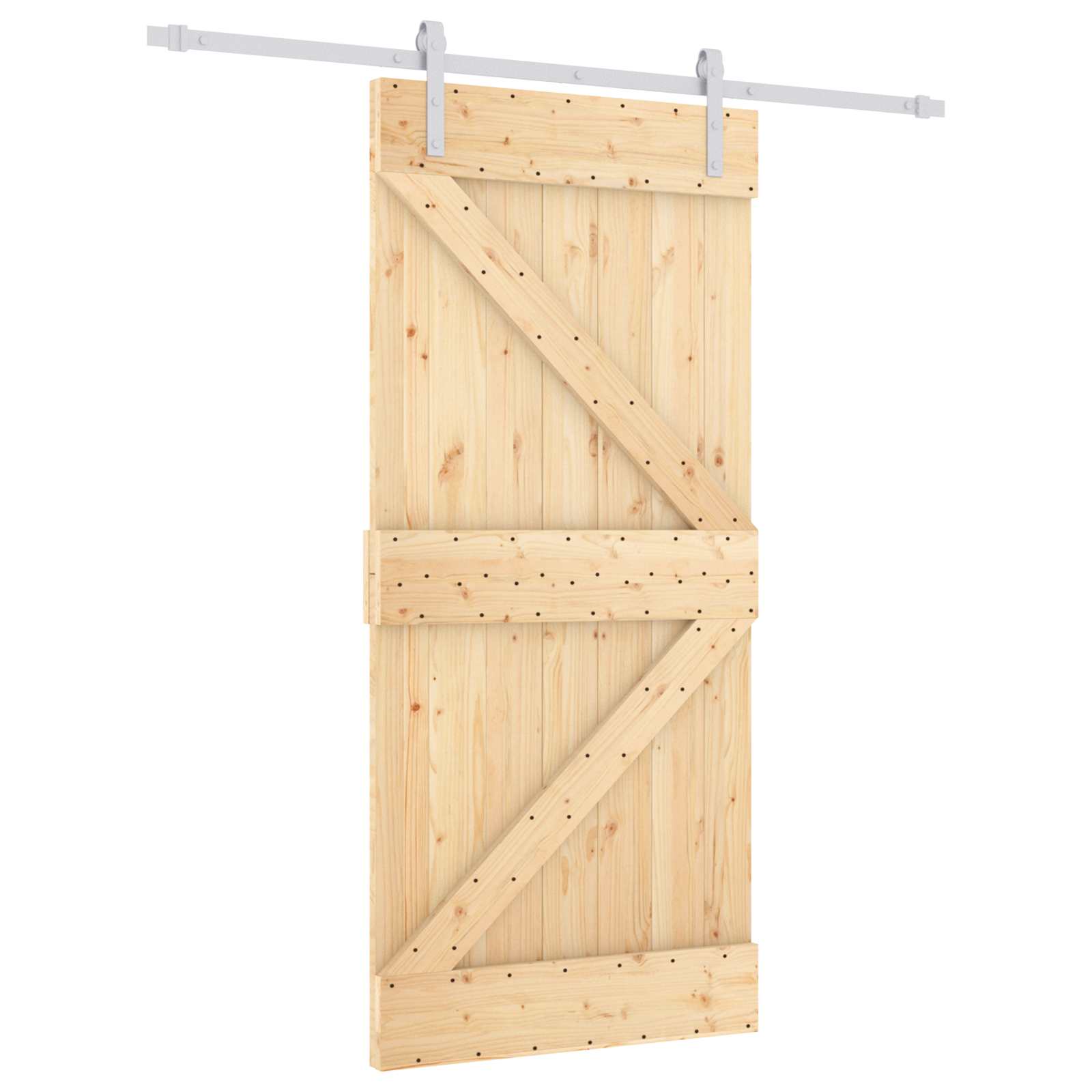 Schuifdeur Natuurlijk en Wit 95 x 210 cm Massief Grenenhout is nu te koop bij PeponiXL, paradijselijk wonen!