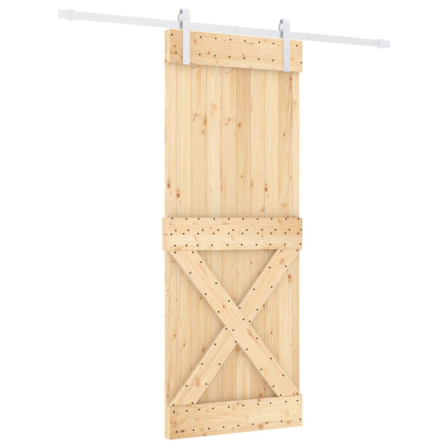 Schuifdeur Natuurlijk en Wit 80 x 210 cm Massief Grenenhout is nu te koop bij PeponiXL, paradijselijk wonen!