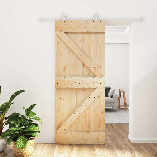 Schuifdeur Natuurlijk en Wit 85 x 210 cm Massief Grenenhout is nu te koop bij PeponiXL, paradijselijk wonen!
