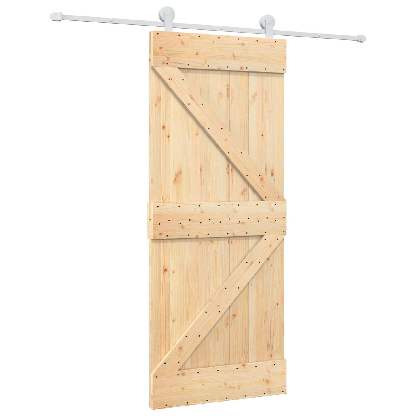 Schuifdeur Natuurlijk en Wit 85 x 210 cm Massief Grenenhout is nu te koop bij PeponiXL, paradijselijk wonen!