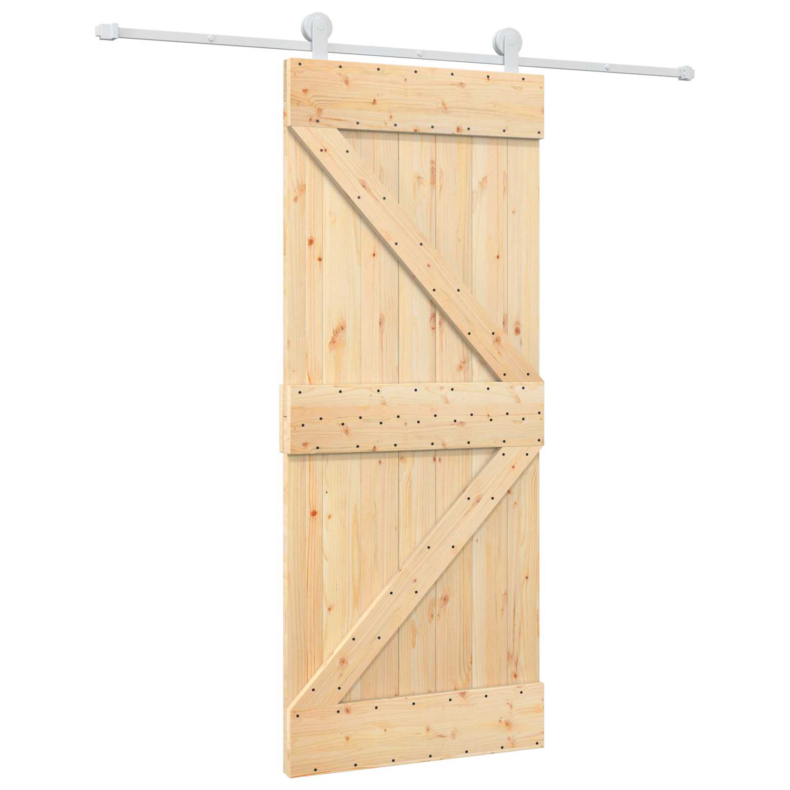 Schuifdeur Natuurlijk en Wit 85 x 210 cm Massief Grenenhout is nu te koop bij PeponiXL, paradijselijk wonen!