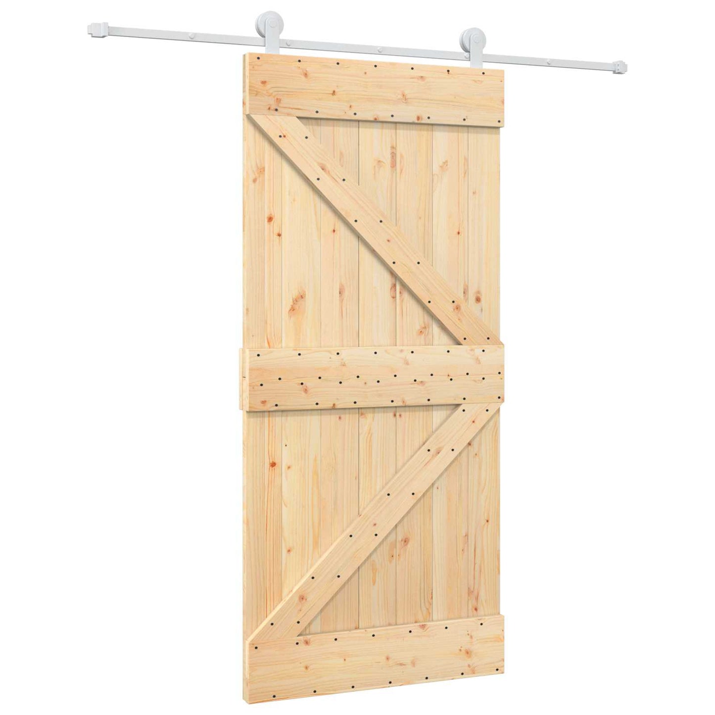 Schuifdeur Natuurlijk en Wit 95 x 210 cm Massief Grenenhout is nu te koop bij PeponiXL, paradijselijk wonen!