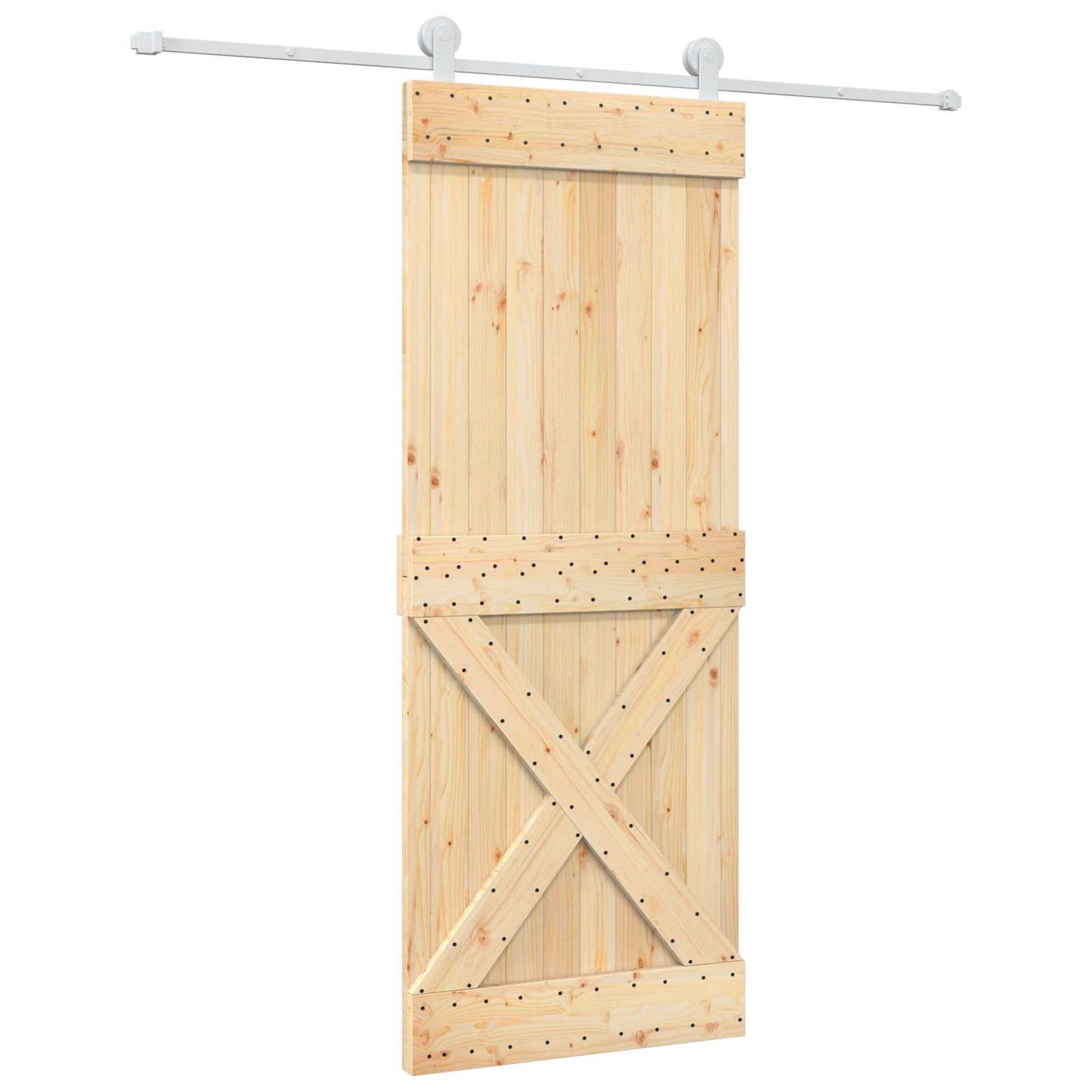 Schuifdeur Natuurlijk en Wit 80 x 210 cm Massief Grenenhout is nu te koop bij PeponiXL, paradijselijk wonen!