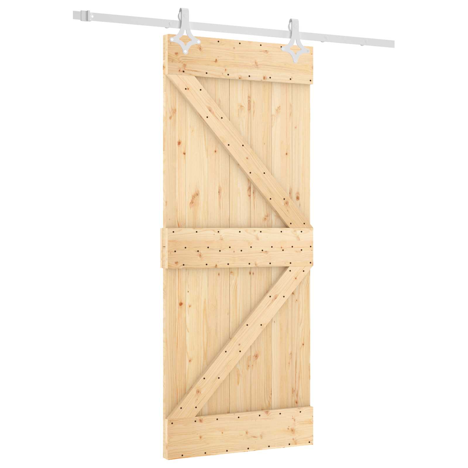 Schuifdeur Natuurlijk en Wit 85 x 210 cm Massief Grenenhout is nu te koop bij PeponiXL, paradijselijk wonen!