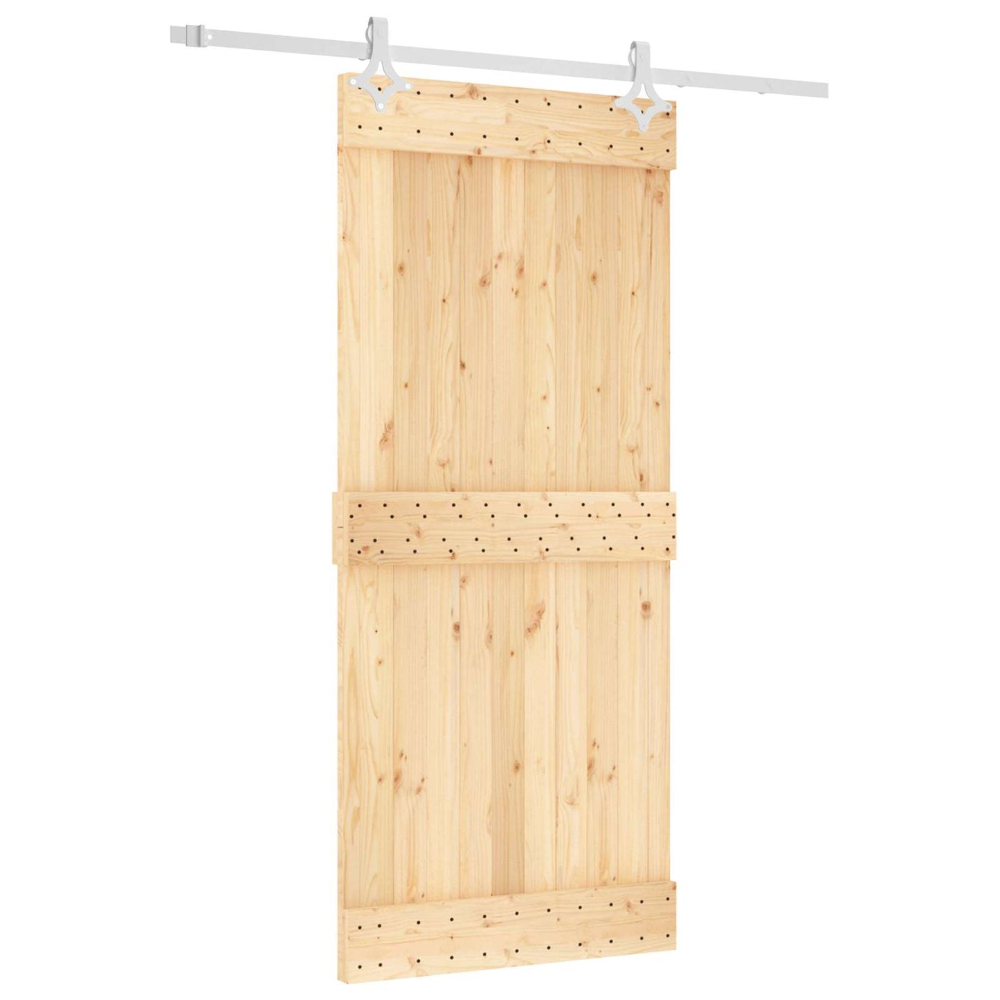 Schuifdeur Natuurlijk en Wit 90 x 210 cm Massief Grenenhout is nu te koop bij PeponiXL, paradijselijk wonen!