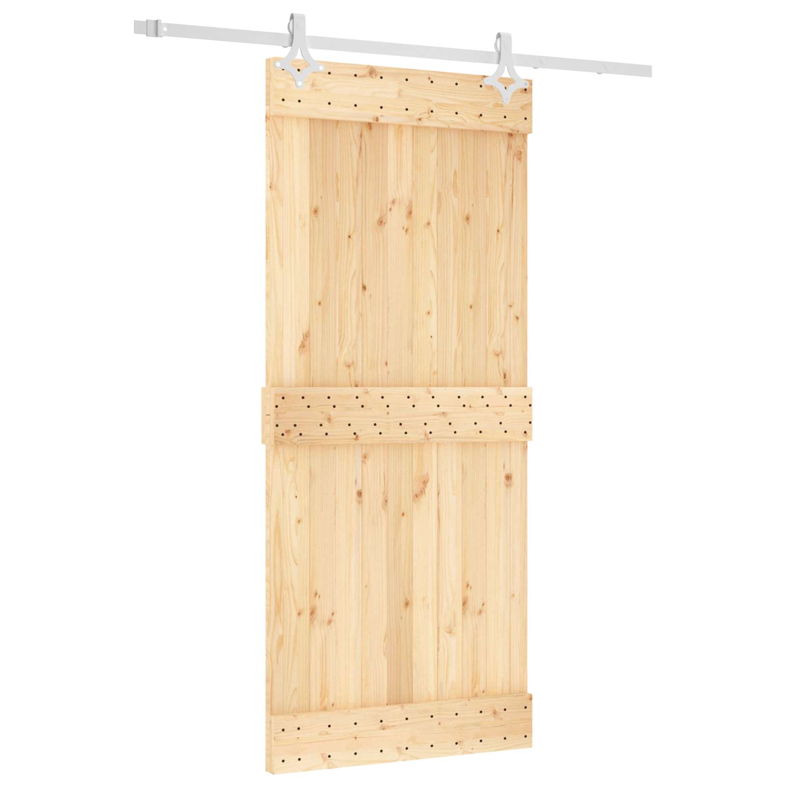 Schuifdeur Natuurlijk en Wit 90 x 210 cm Massief Grenenhout is nu te koop bij PeponiXL, paradijselijk wonen!