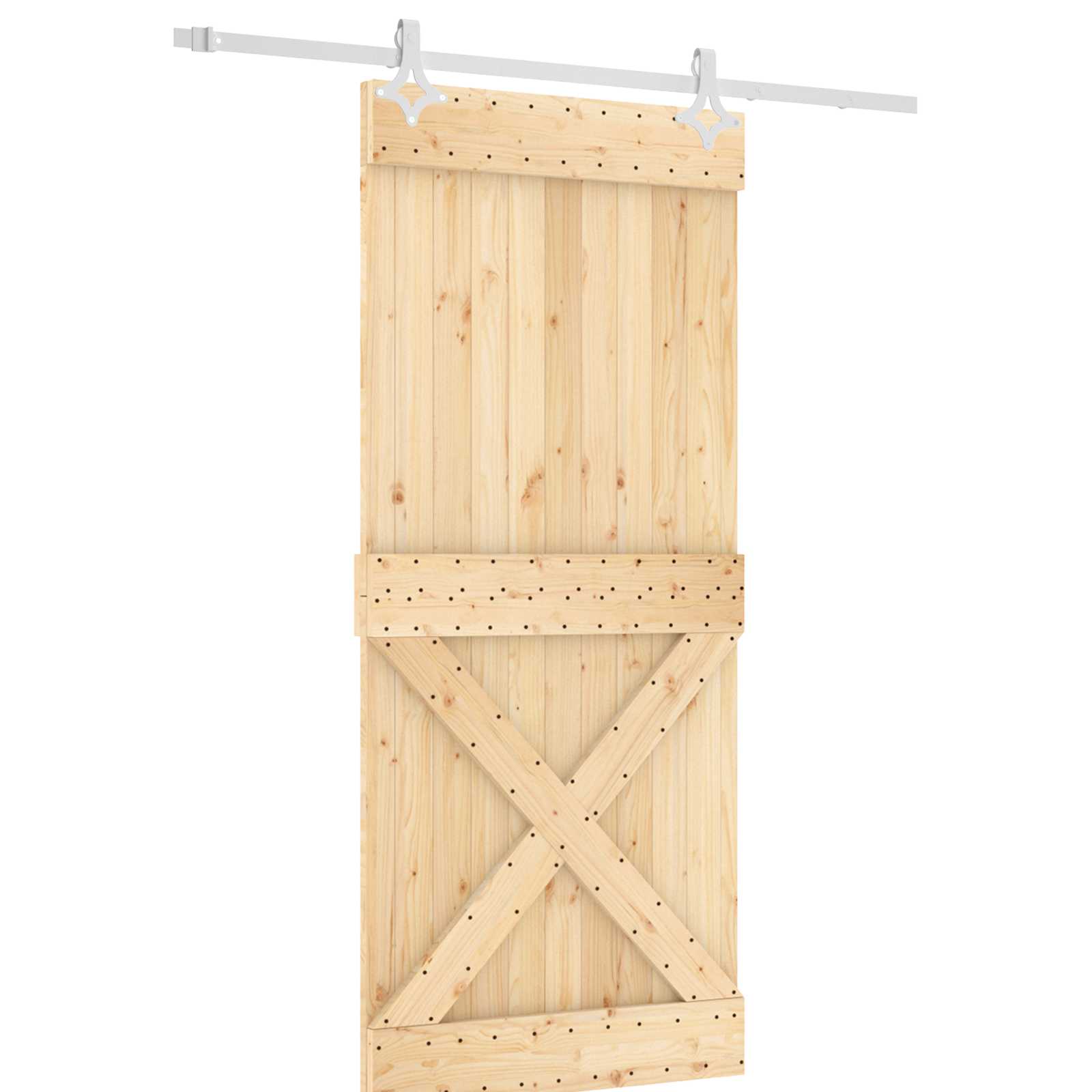 Schuifdeur Natuurlijk en Wit 90 x 210 cm Massief Grenenhout is nu te koop bij PeponiXL, paradijselijk wonen!