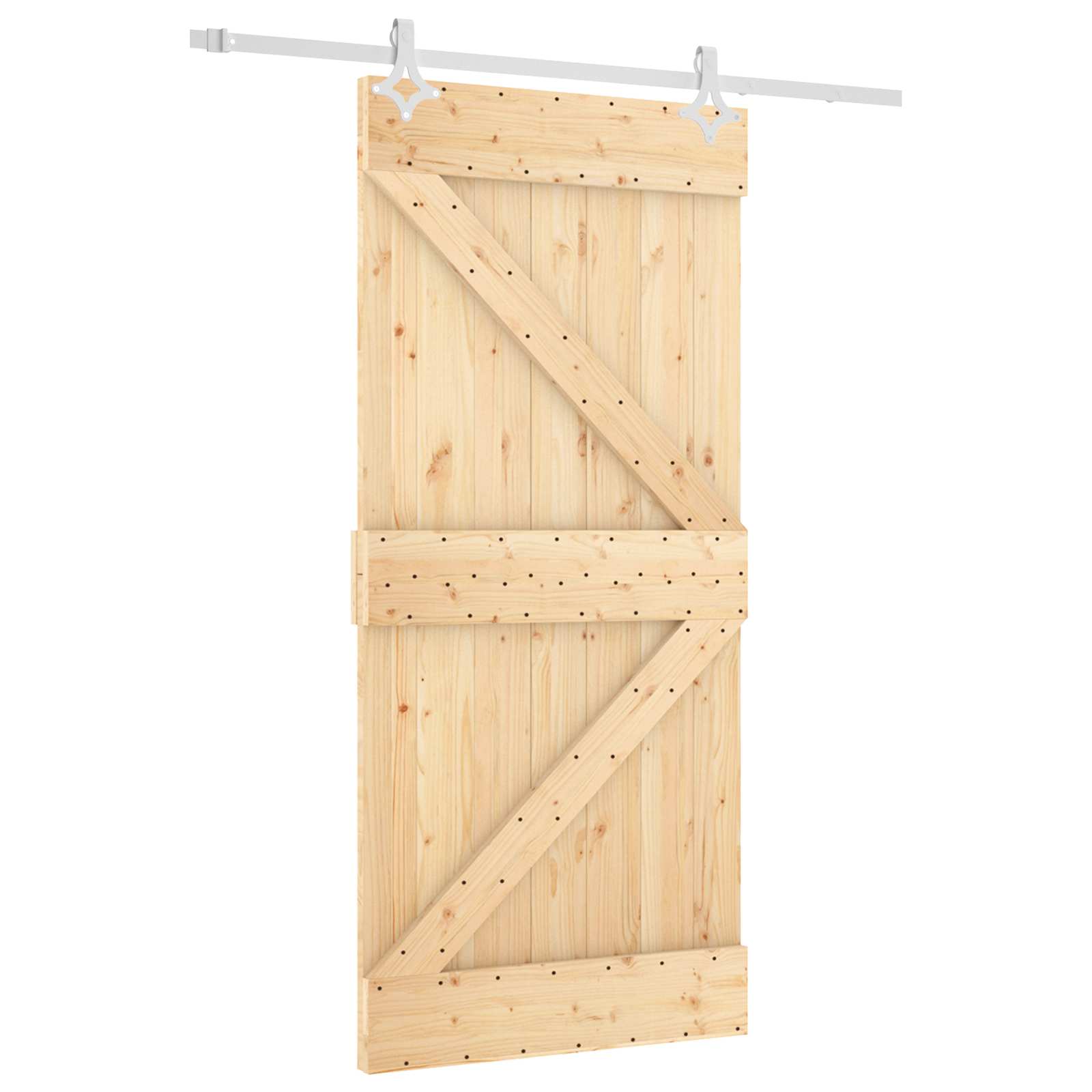 Schuifdeur Natuurlijk en Wit 95 x 210 cm Massief Grenenhout is nu te koop bij PeponiXL, paradijselijk wonen!