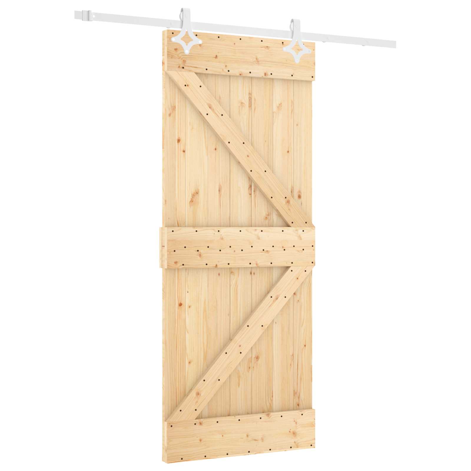 Schuifdeur Natuurlijk en Wit 80 x 210 cm Massief grenenhout is nu te koop bij PeponiXL, paradijselijk wonen!