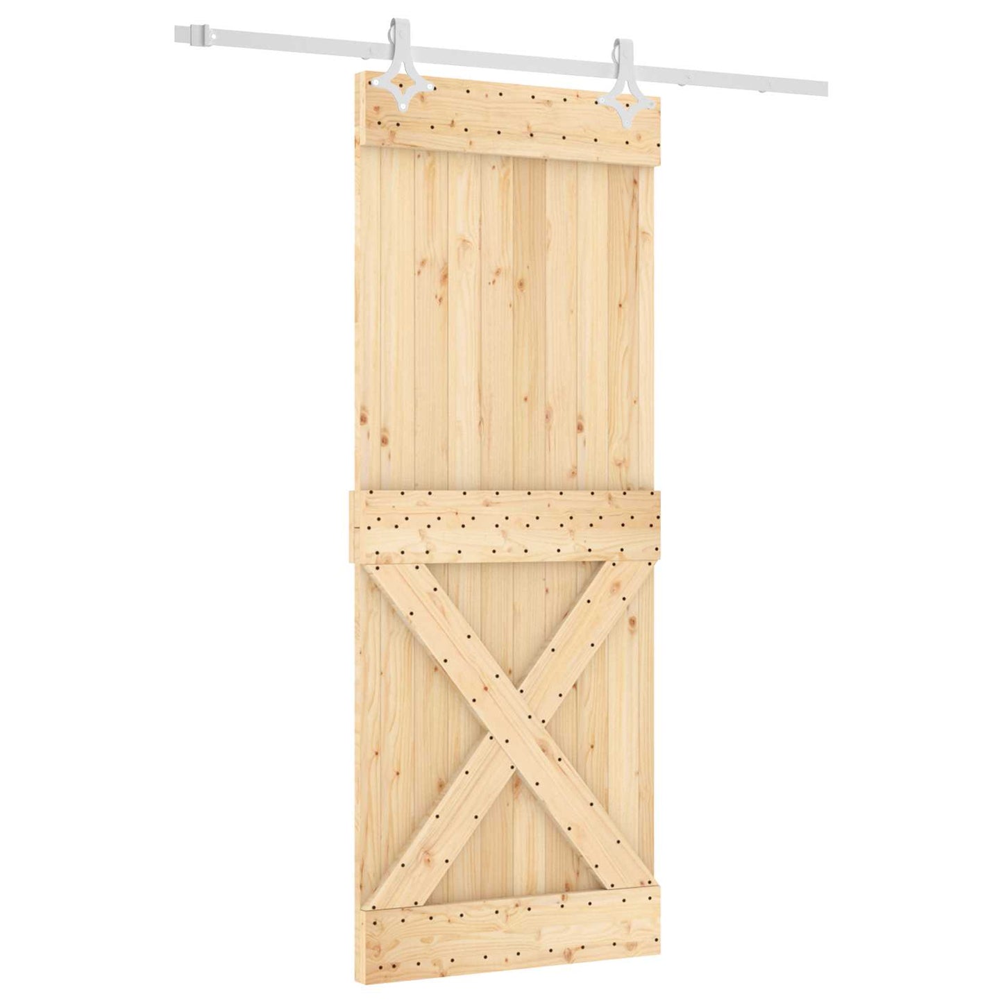 Schuifdeur Natuurlijk en Wit 80 x 210 cm Massief Grenenhout is nu te koop bij PeponiXL, paradijselijk wonen!