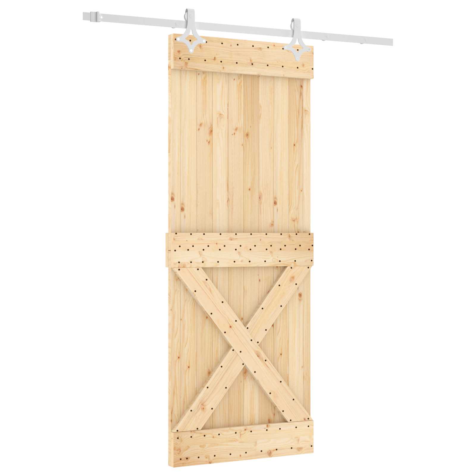 Schuifdeur Natuurlijk en Wit 80 x 210 cm Massief Grenenhout is nu te koop bij PeponiXL, paradijselijk wonen!