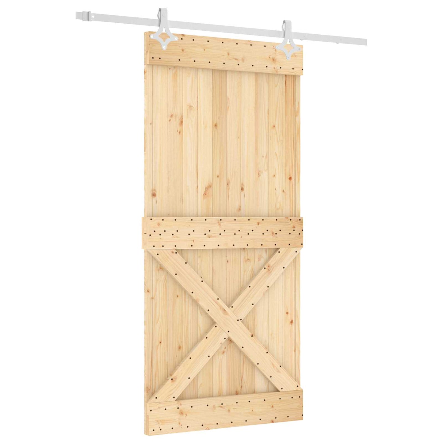 Schuifdeur Natuurlijk en Wit 95 x 210 cm Massief Grenenhout is nu te koop bij PeponiXL, paradijselijk wonen!