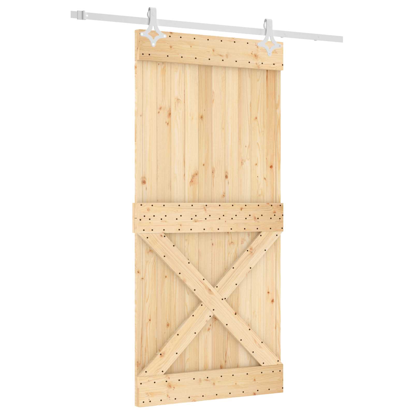 Schuifdeur Natuurlijk en Wit 95 x 210 cm Massief Grenenhout is nu te koop bij PeponiXL, paradijselijk wonen!