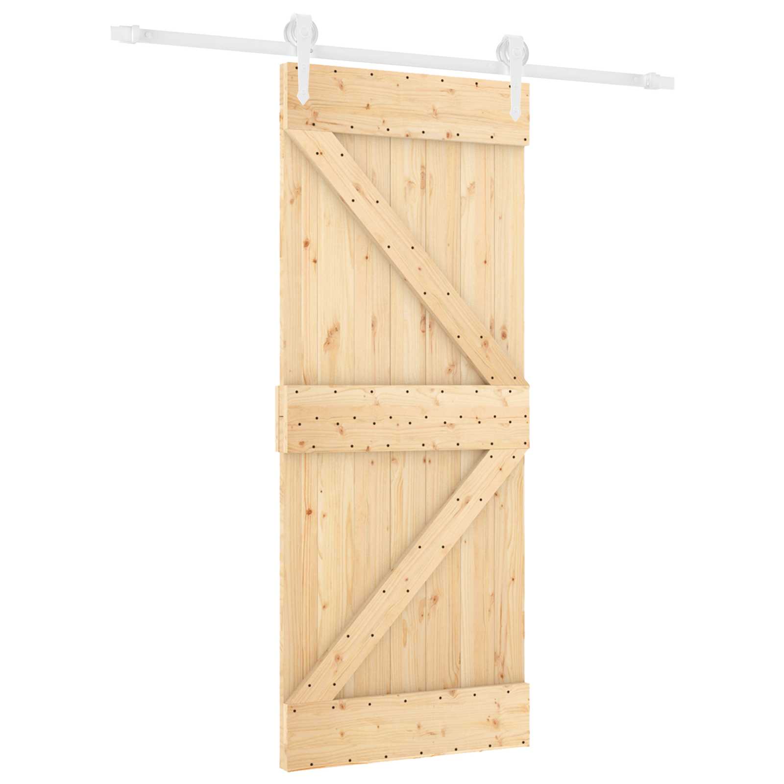 Schuifdeur Natuurlijk en Wit 85 x 210 cm Massief Grenenhout is nu te koop bij PeponiXL, paradijselijk wonen!