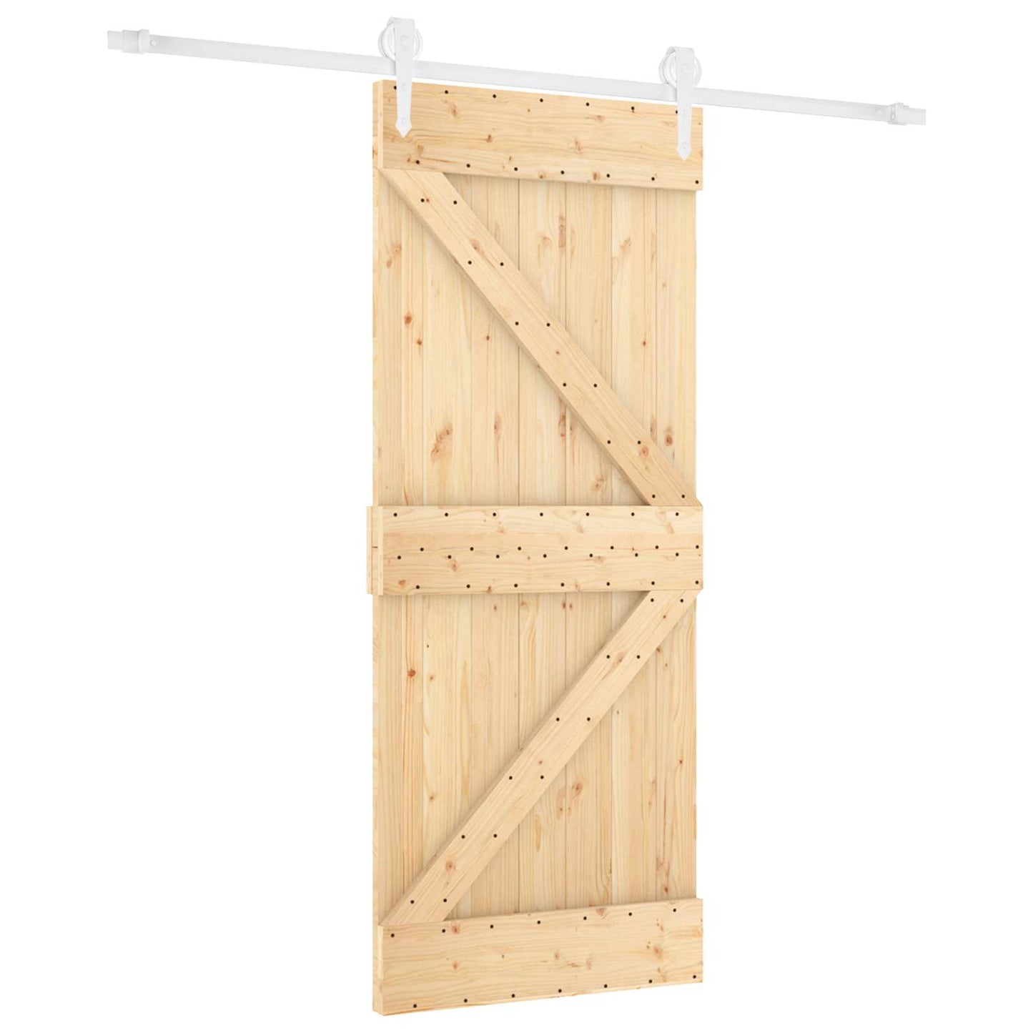 Schuifdeur Natuurlijk en Wit 80 x 210 cm Massief grenenhout is nu te koop bij PeponiXL, paradijselijk wonen!