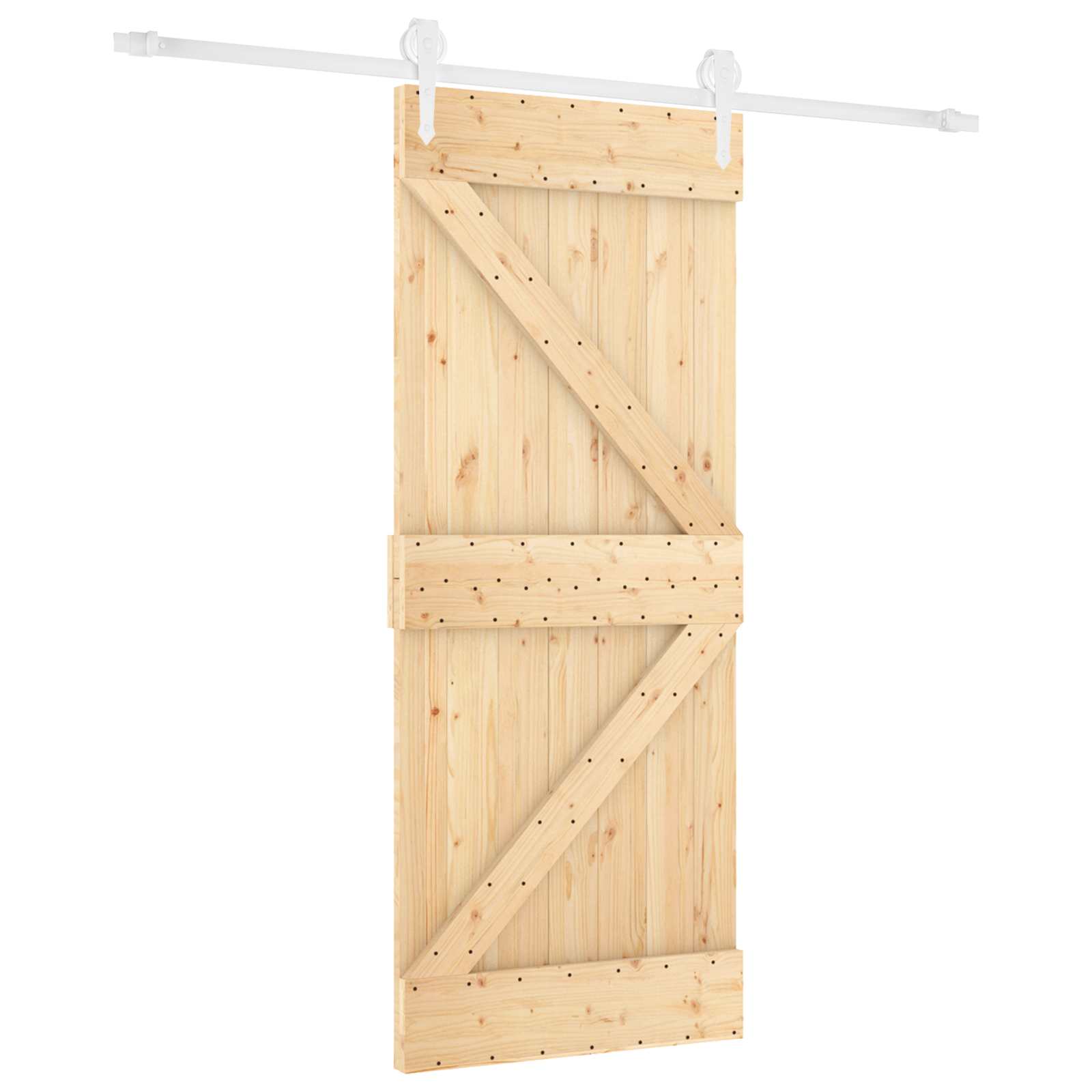 Schuifdeur Natuurlijk en Wit 80 x 210 cm Massief grenenhout is nu te koop bij PeponiXL, paradijselijk wonen!