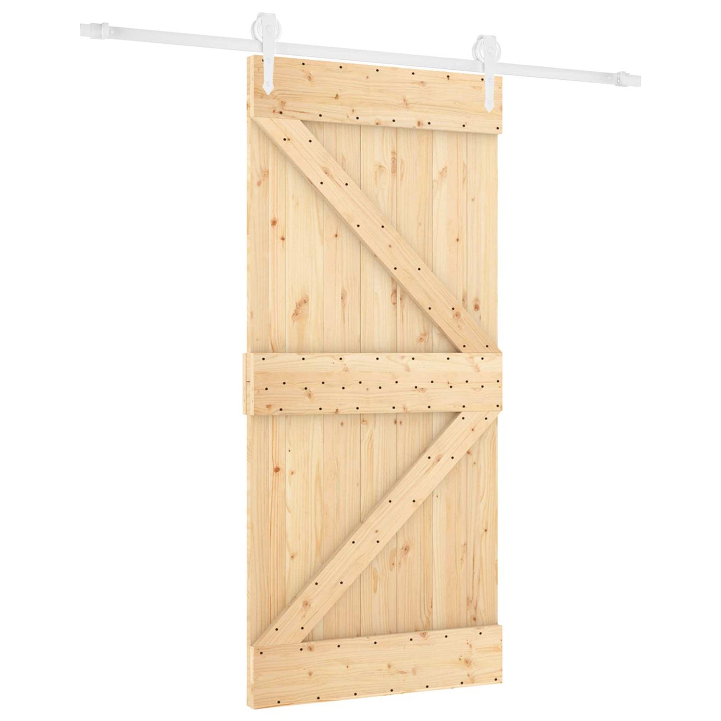 Schuifdeur Natuurlijk en Wit 90 x 210 cm Massief grenenhout is nu te koop bij PeponiXL, paradijselijk wonen!