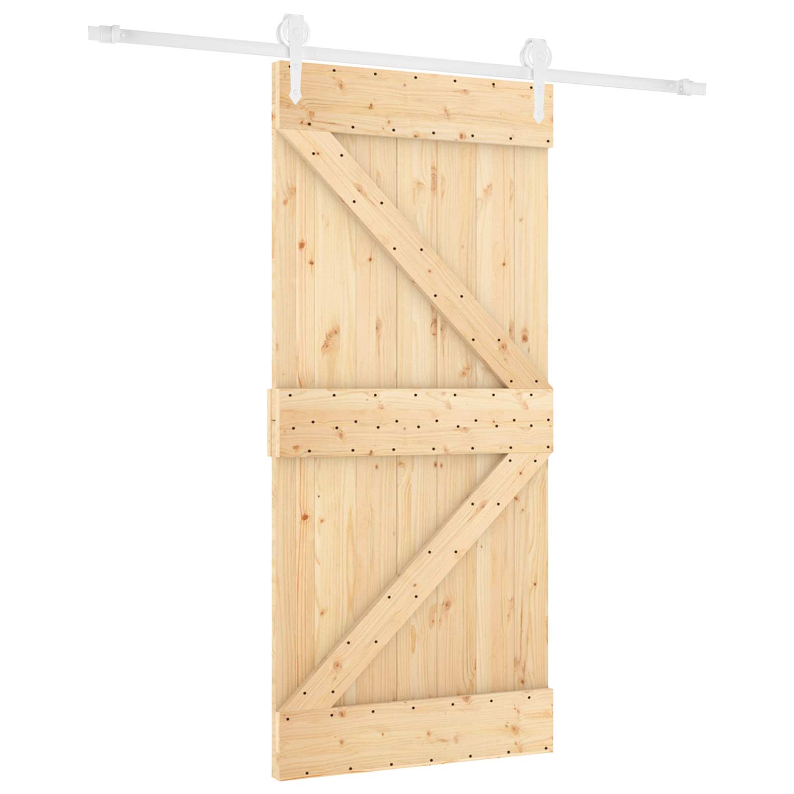 Schuifdeur Natuurlijk en Wit 90 x 210 cm Massief grenenhout is nu te koop bij PeponiXL, paradijselijk wonen!