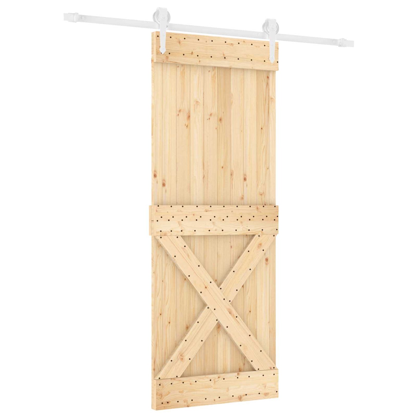 Schuifdeur Natuurlijk en Wit 80 x 210 cm Massief Grenenhout is nu te koop bij PeponiXL, paradijselijk wonen!