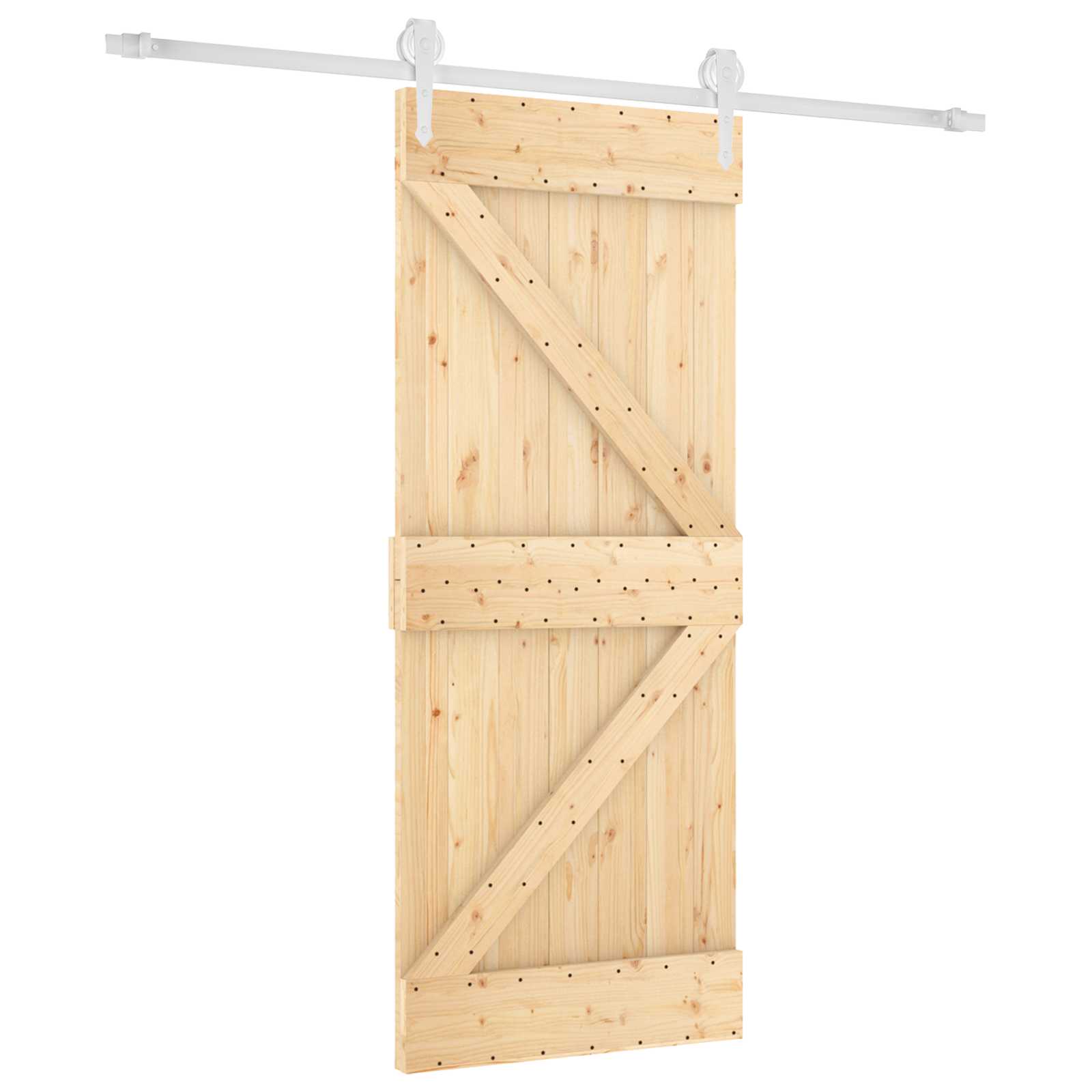 Schuifdeur Natuurlijk en Wit 85 x 210 cm Massief Grenenhout is nu te koop bij PeponiXL, paradijselijk wonen!