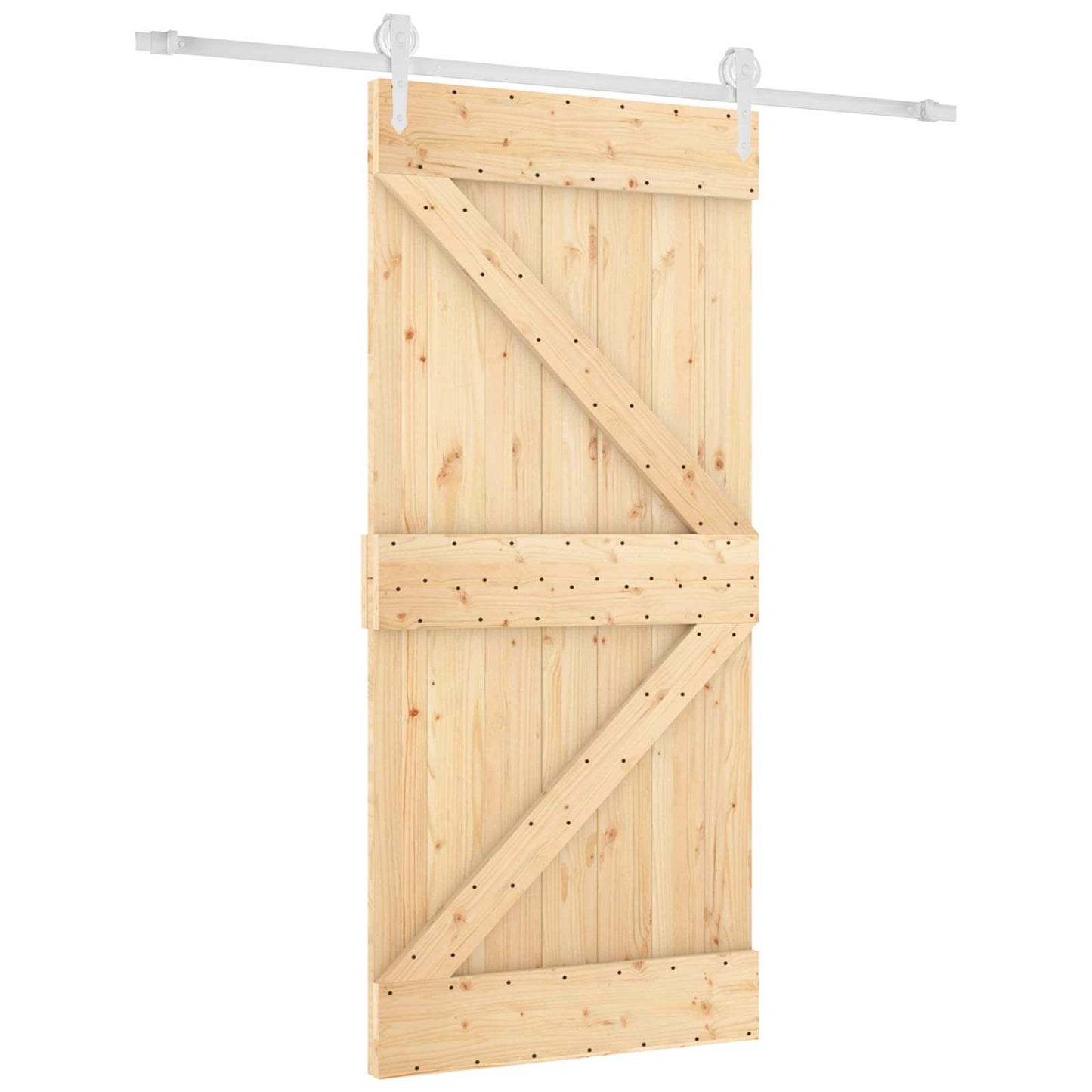 Schuifdeur Natuurlijk en Wit 95 x 210 cm Massief Grenenhout is nu te koop bij PeponiXL, paradijselijk wonen!