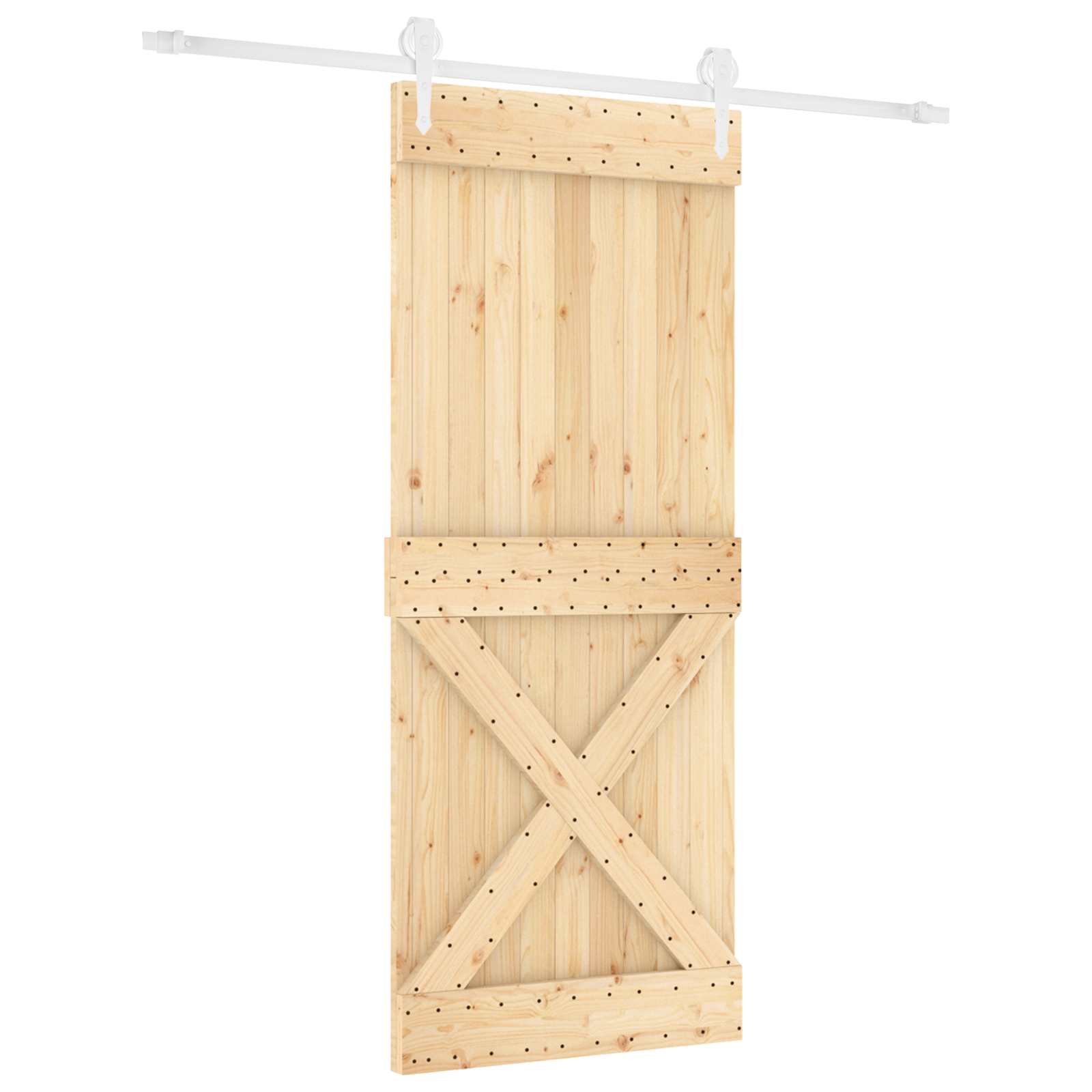 Schuifdeur Natuurlijk en Wit 100 x 210 cm Massief grenenhout is nu te koop bij PeponiXL, paradijselijk wonen!
