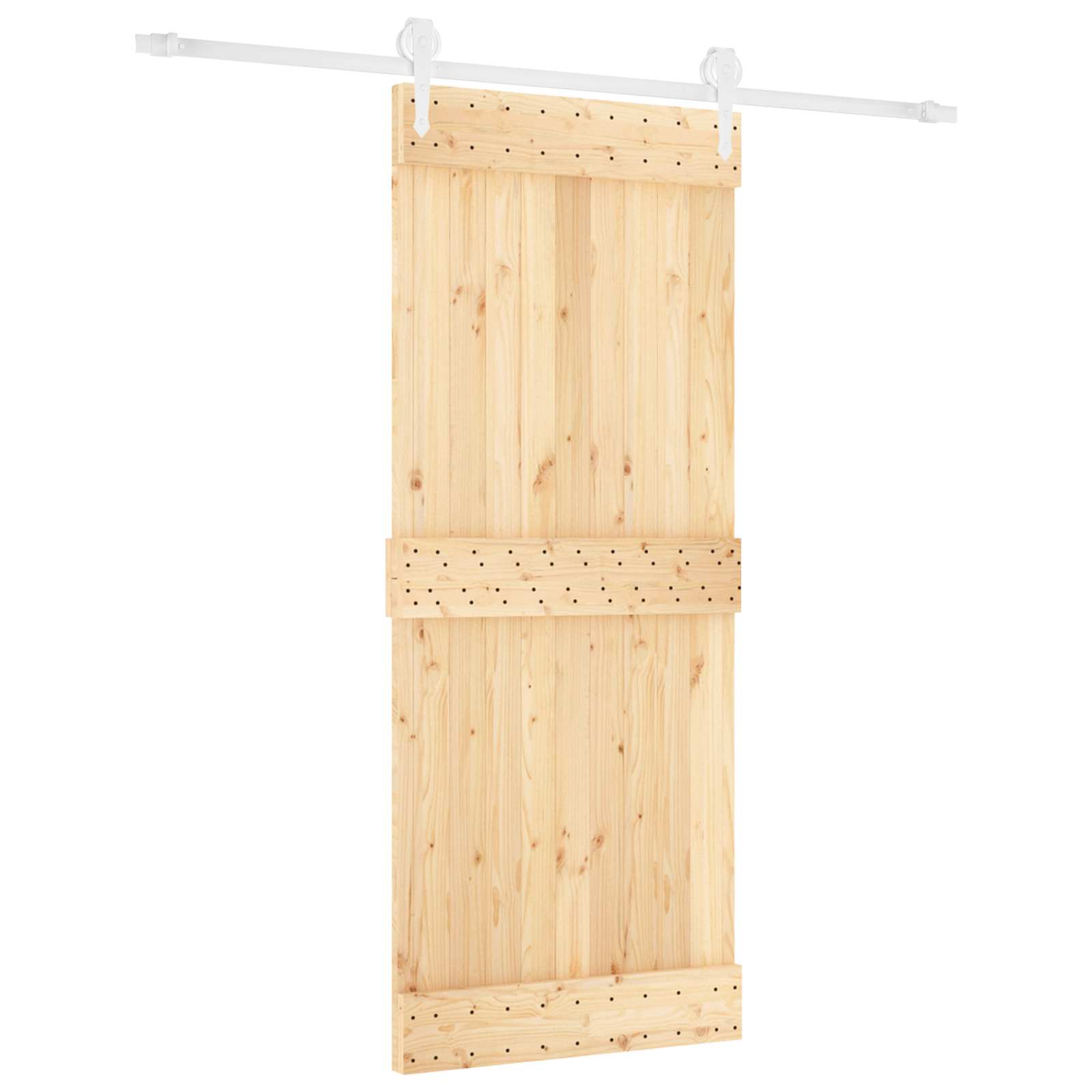 Schuifdeur Natuurlijk en Wit 85 x 210 cm Massief Grenenhout is nu te koop bij PeponiXL, paradijselijk wonen!
