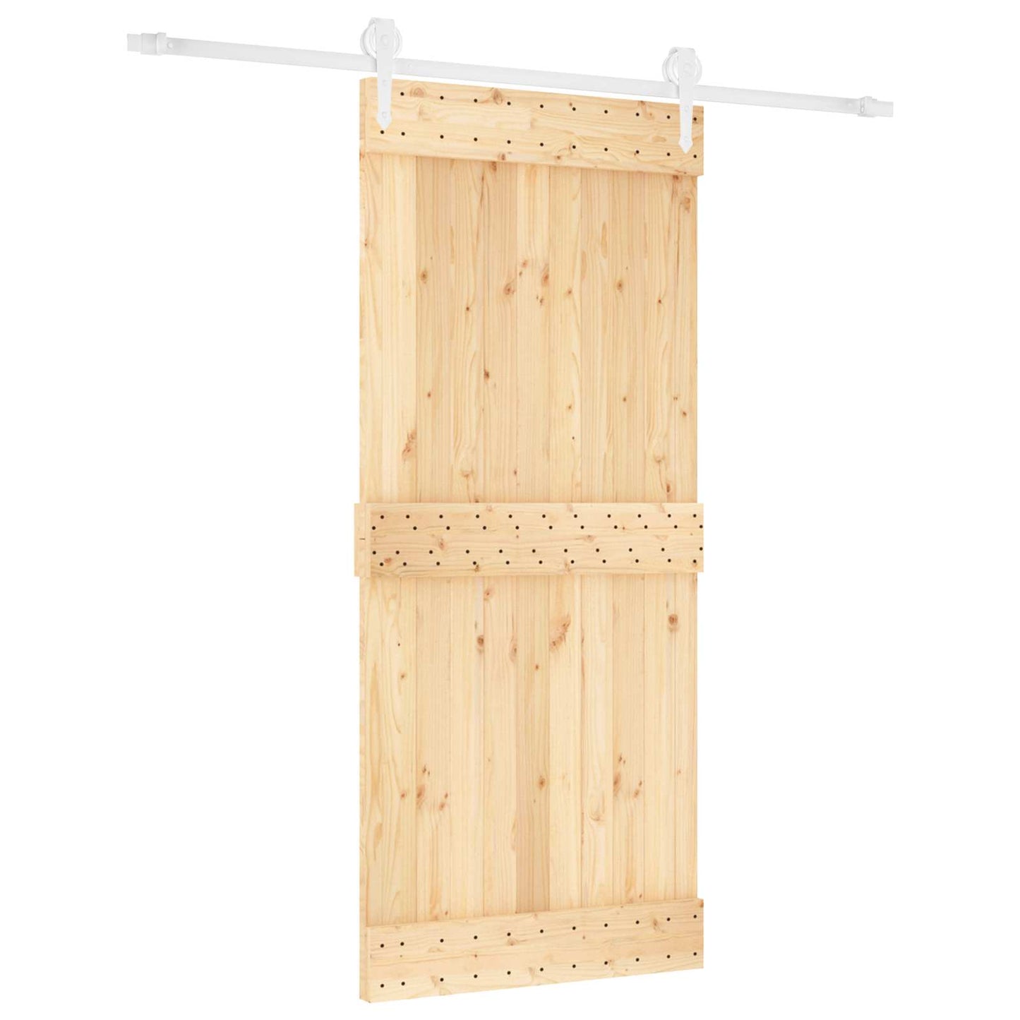 Schuifdeur Natuurlijk en Wit 90 x 210 cm Massief Grenenhout is nu te koop bij PeponiXL, paradijselijk wonen!