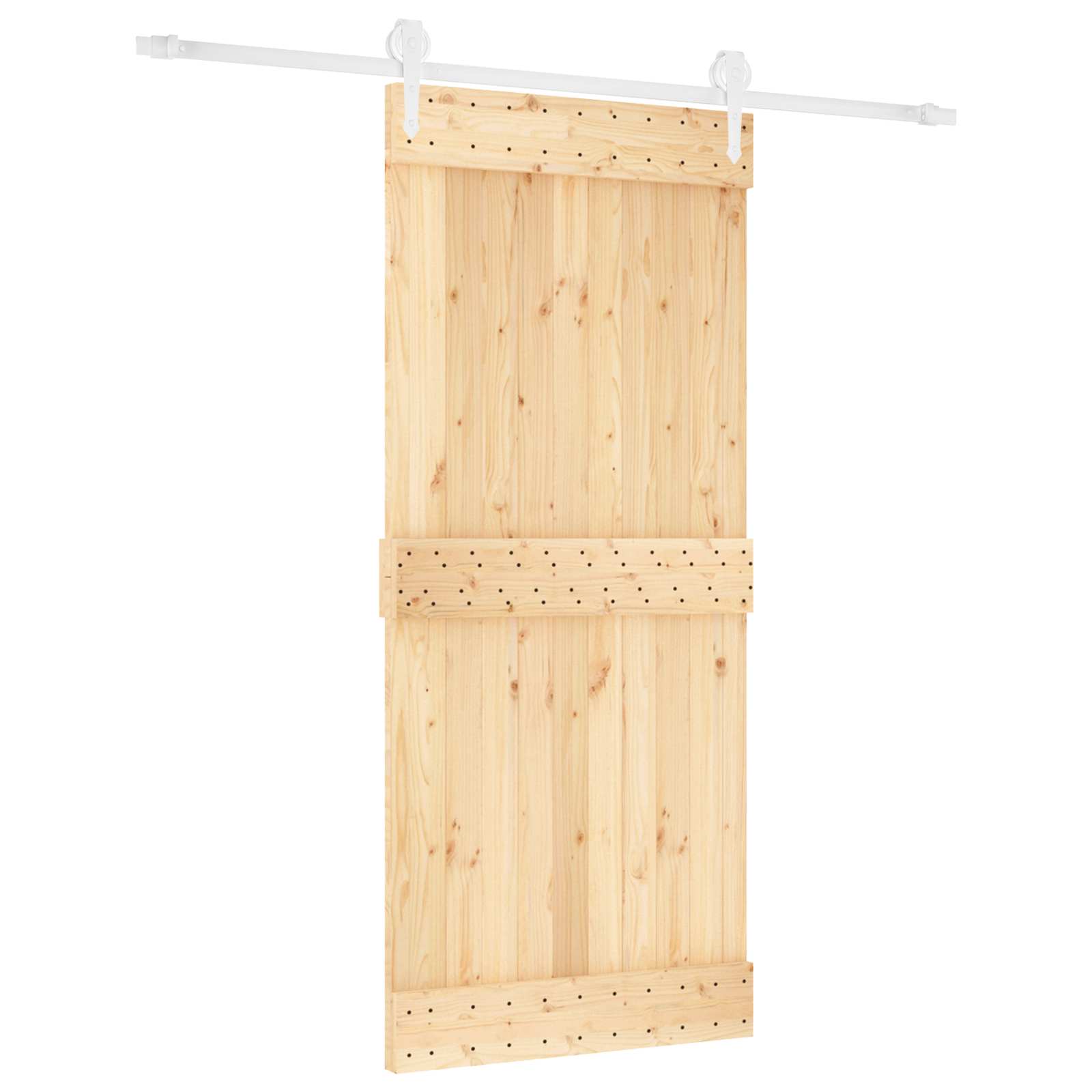 Schuifdeur Natuurlijk en Wit 90 x 210 cm Massief Grenenhout is nu te koop bij PeponiXL, paradijselijk wonen!