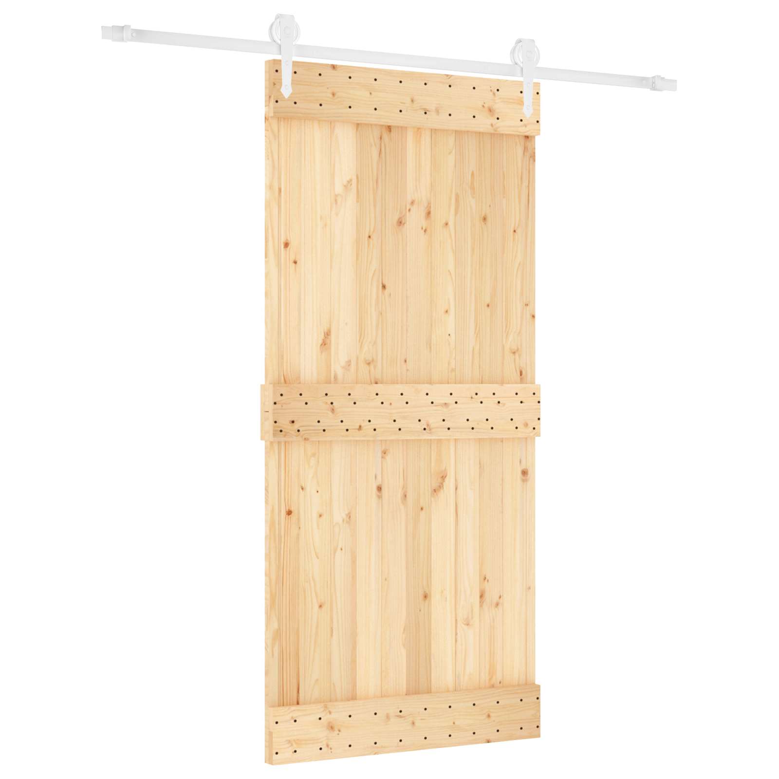 Schuifdeur Natuurlijk en Wit 95 x 210 cm Massief Grenenhout is nu te koop bij PeponiXL, paradijselijk wonen!