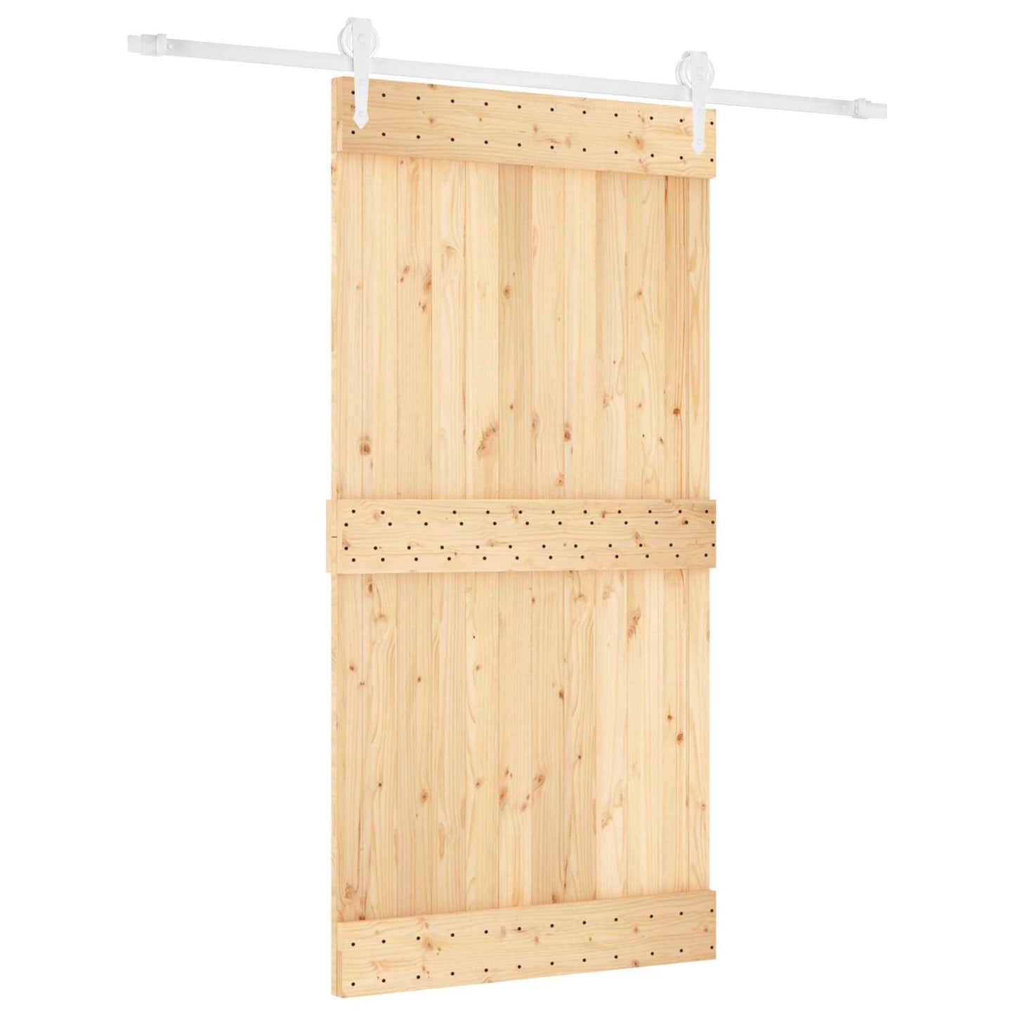 Schuifdeur Natuurlijk en Wit 100 x 210 cm Massief Grenenhout is nu te koop bij PeponiXL, paradijselijk wonen!