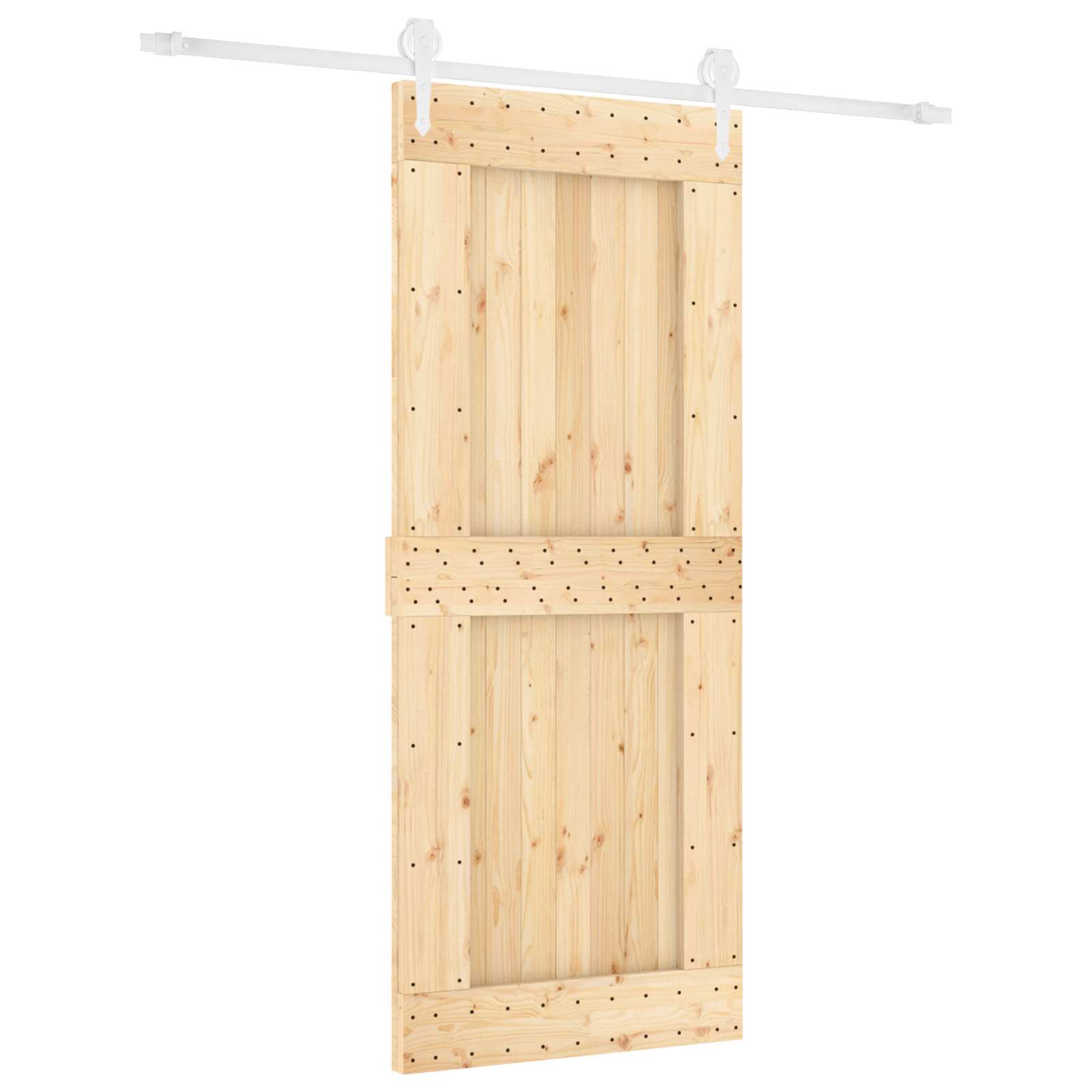 Schuifdeur Natuurlijk en Wit 85 x 210 cm Massief Grenenhout is nu te koop bij PeponiXL, paradijselijk wonen!