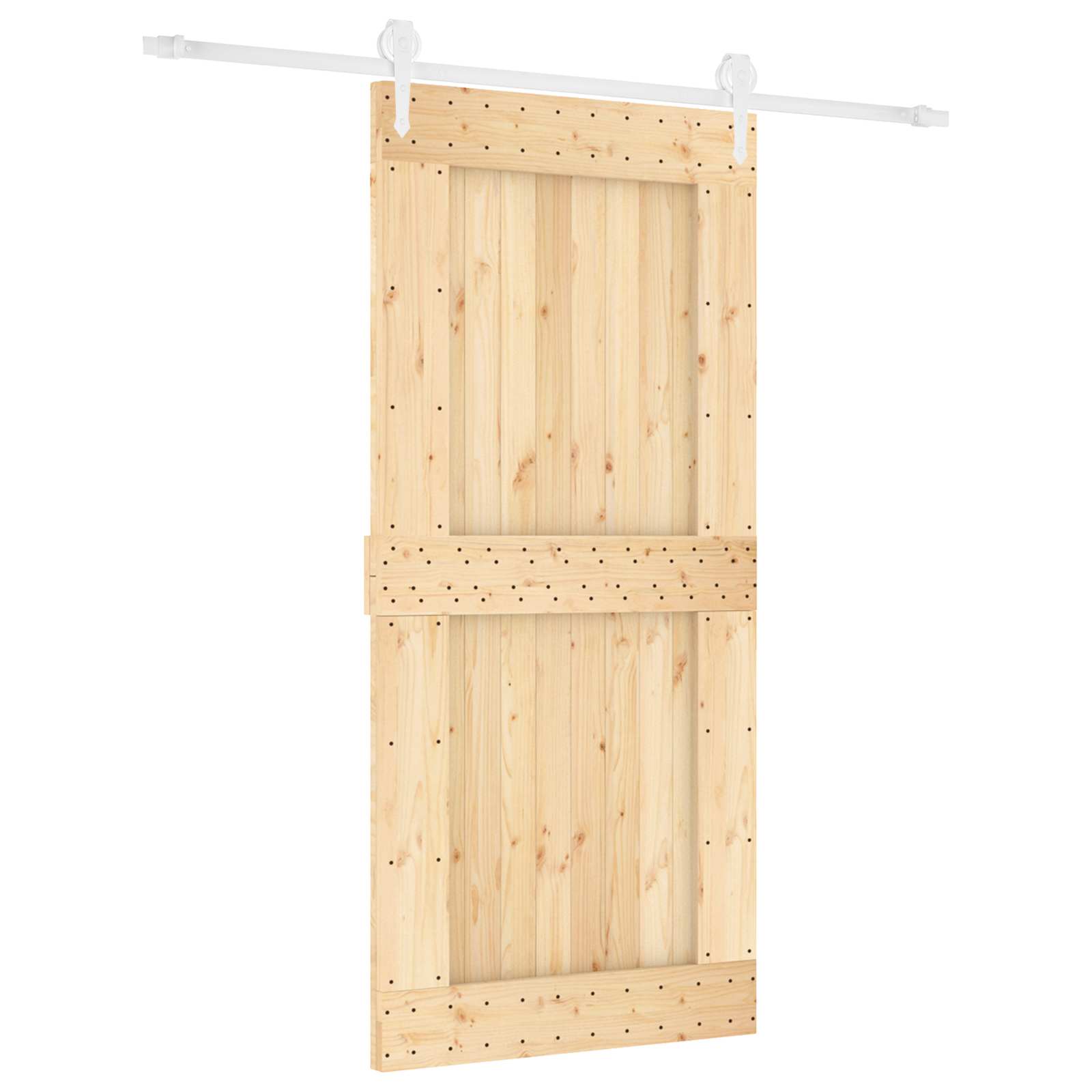 Schuifdeur Natuurlijk en Wit 95 x 210 cm Massief Grenenhout is nu te koop bij PeponiXL, paradijselijk wonen!