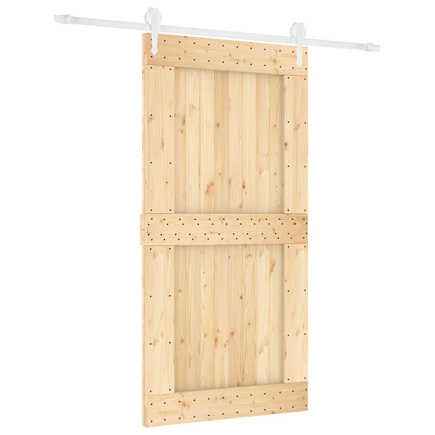 Schuifdeur Natuurlijk en Wit 100 x 210 cm Massief Grenenhout is nu te koop bij PeponiXL, paradijselijk wonen!