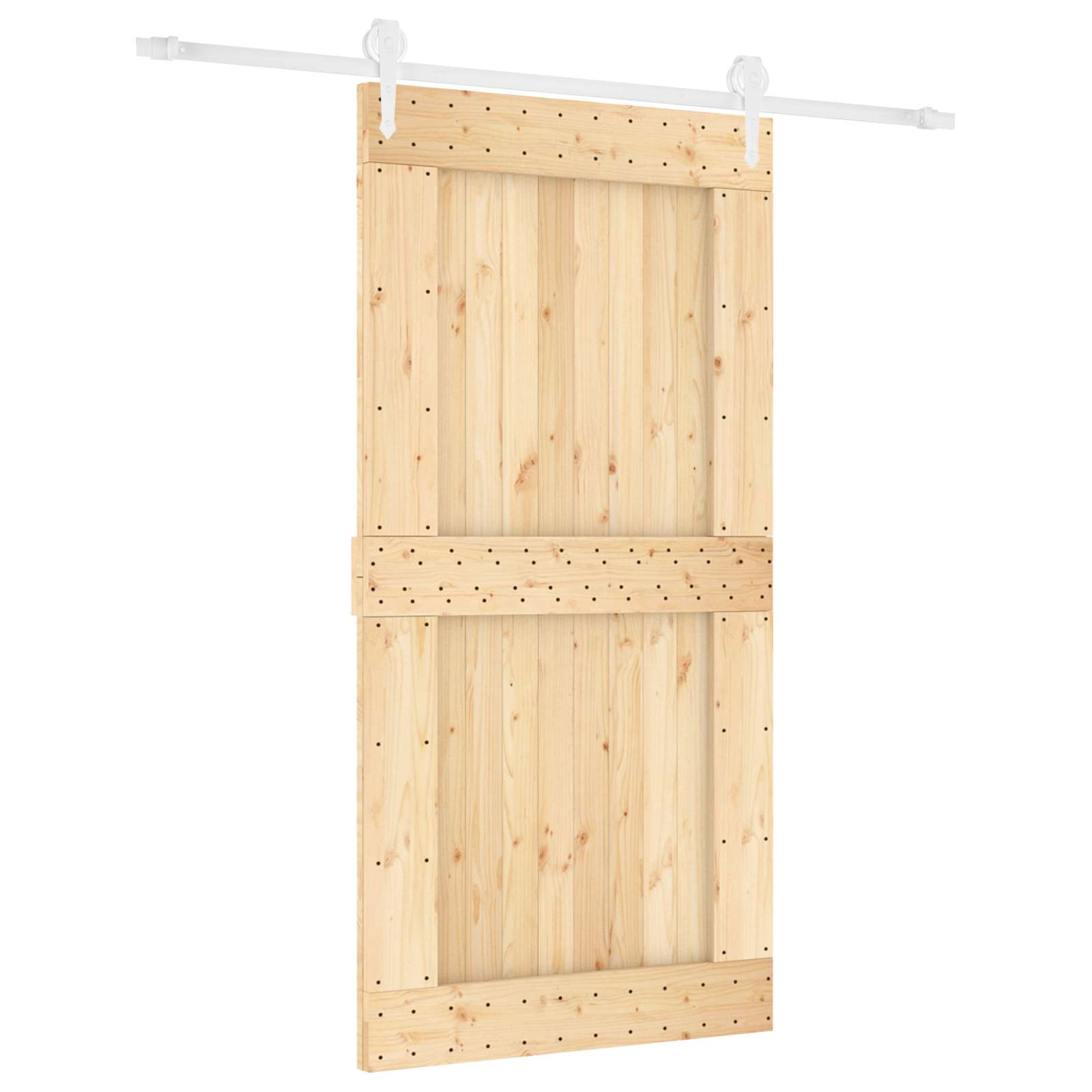 Schuifdeur Natuurlijk en Wit 100 x 210 cm Massief Grenenhout is nu te koop bij PeponiXL, paradijselijk wonen!