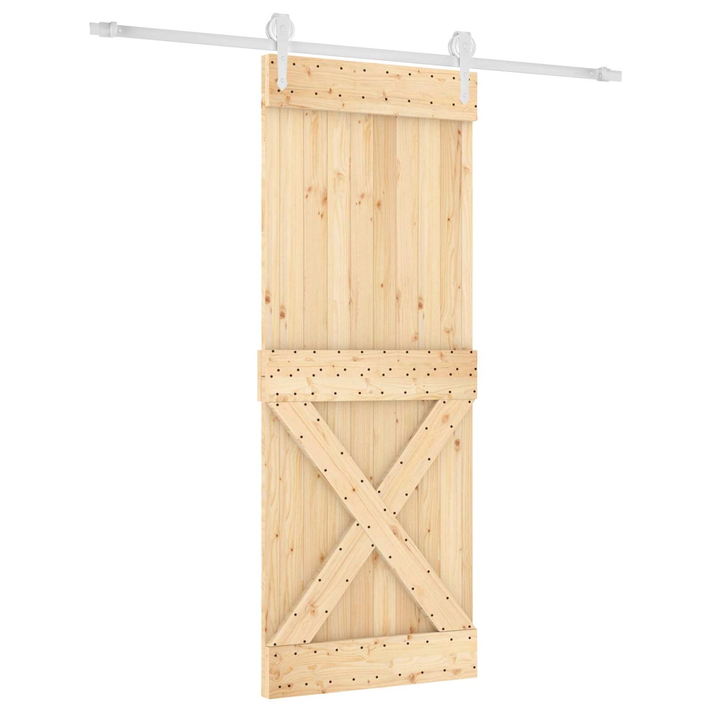 Schuifdeur Natuurlijk en Wit 80 x 210 cm Massief Grenenhout is nu te koop bij PeponiXL, paradijselijk wonen!
