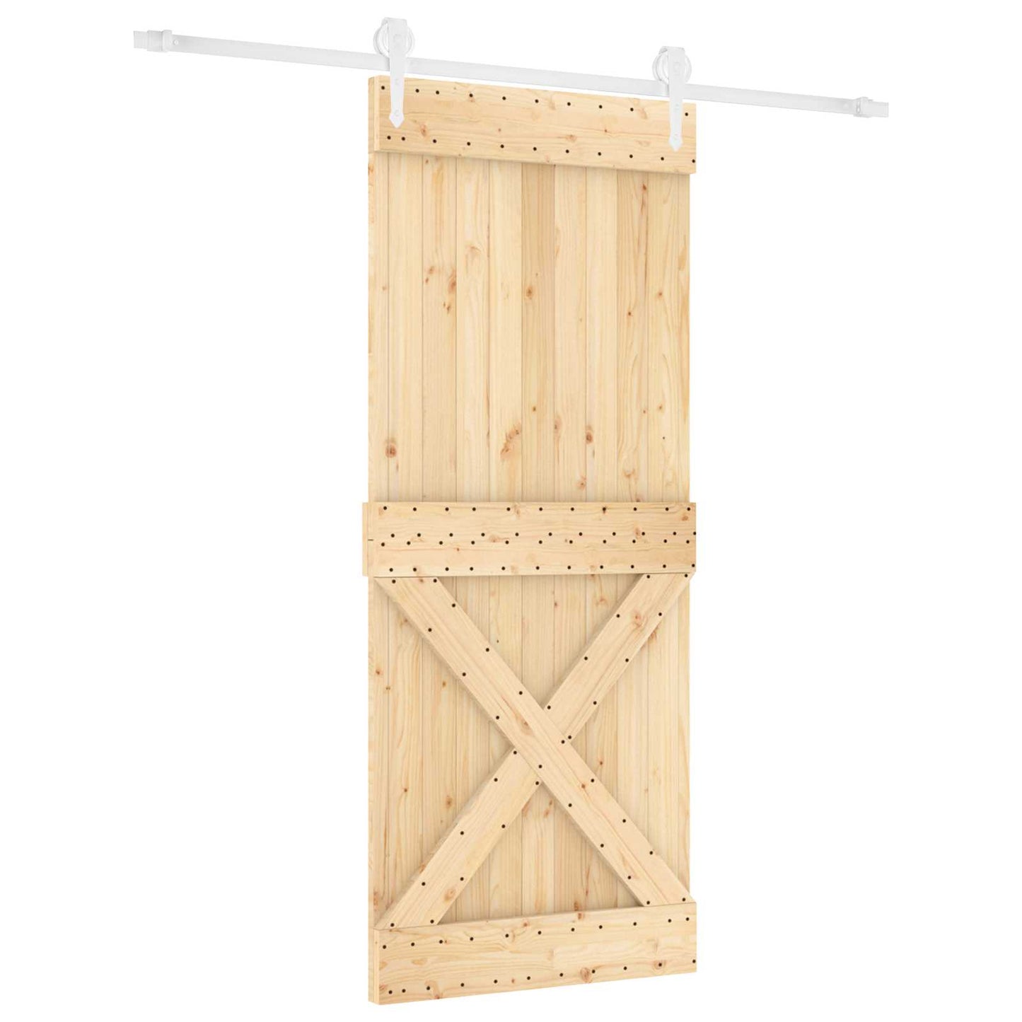 Schuifdeur Natuurlijk en Wit 85 x 210 cm Massief Grenenhout is nu te koop bij PeponiXL, paradijselijk wonen!