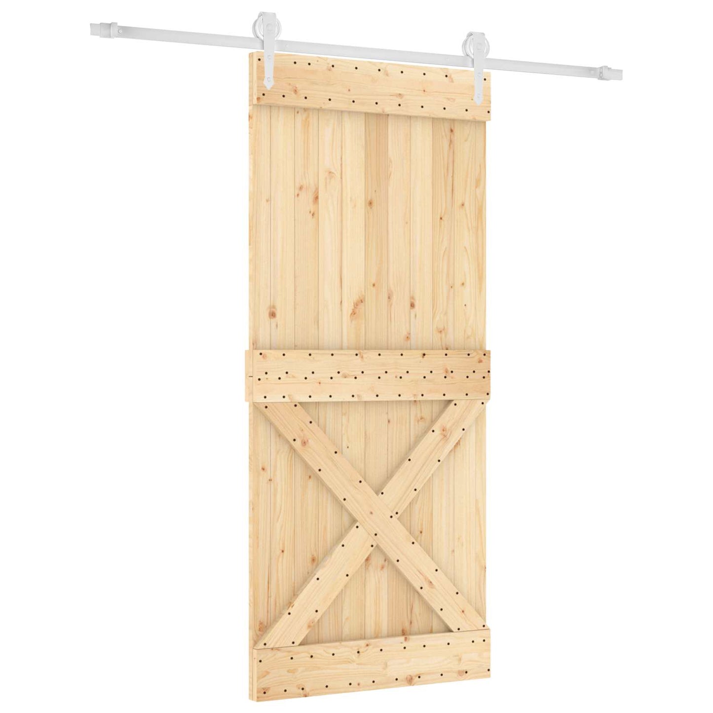 Schuifdeur Natuurlijk en Wit 90 x 210 cm Massief Grenenhout is nu te koop bij PeponiXL, paradijselijk wonen!