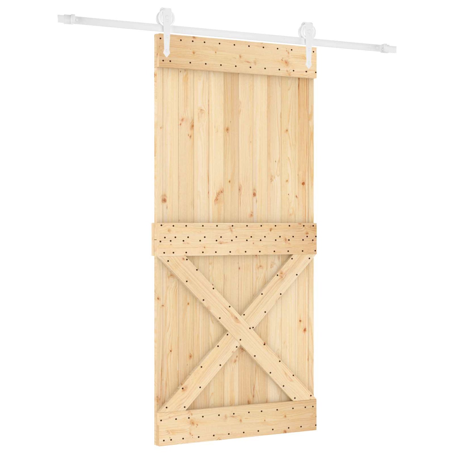 Schuifdeur Natuurlijk en Wit 95 x 210 cm Massief Grenenhout is nu te koop bij PeponiXL, paradijselijk wonen!