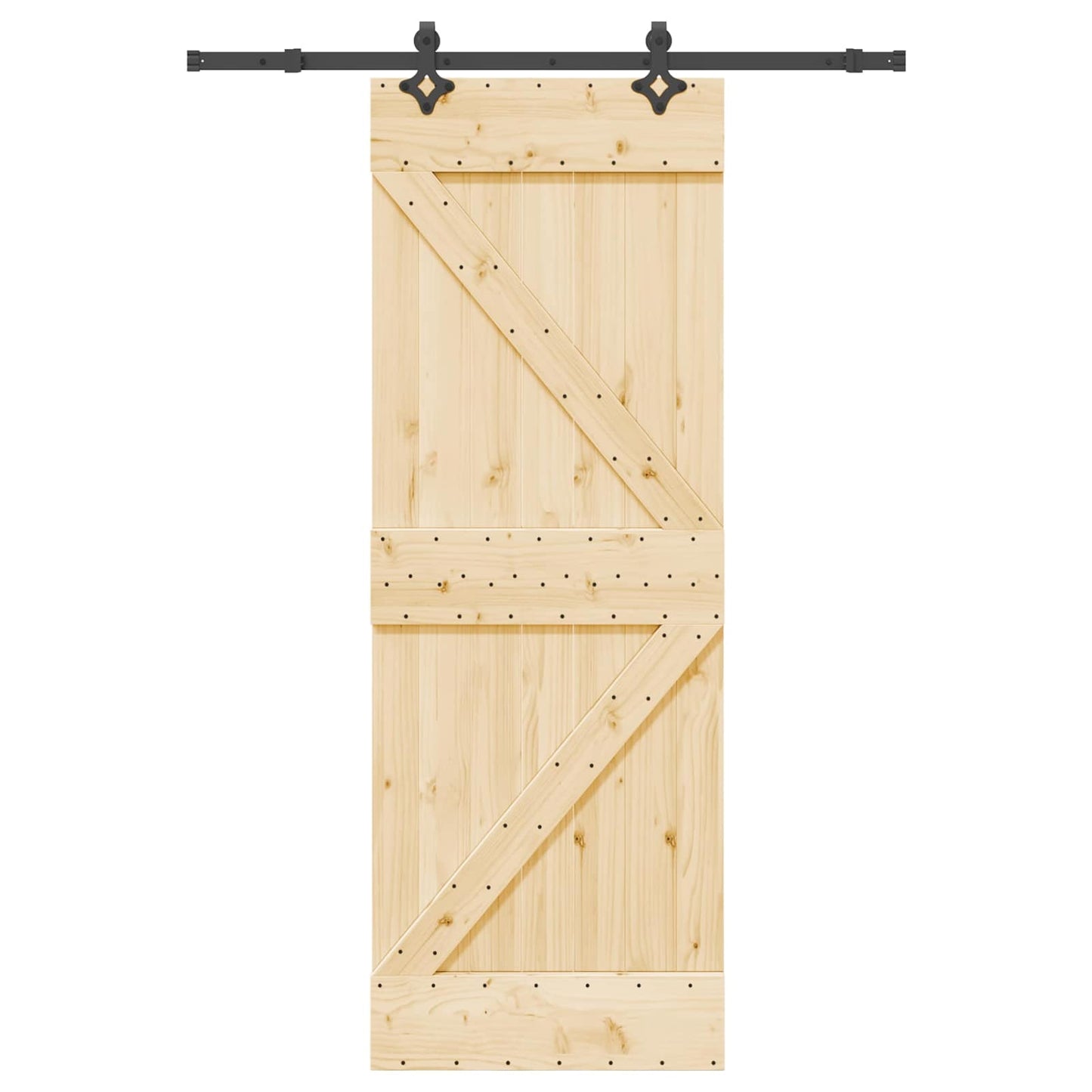 Schuifdeur NARVIK Naturel en Zwart 70 x 210 cm (152,5 cm) is nu te koop bij PeponiXL, paradijselijk wonen!
