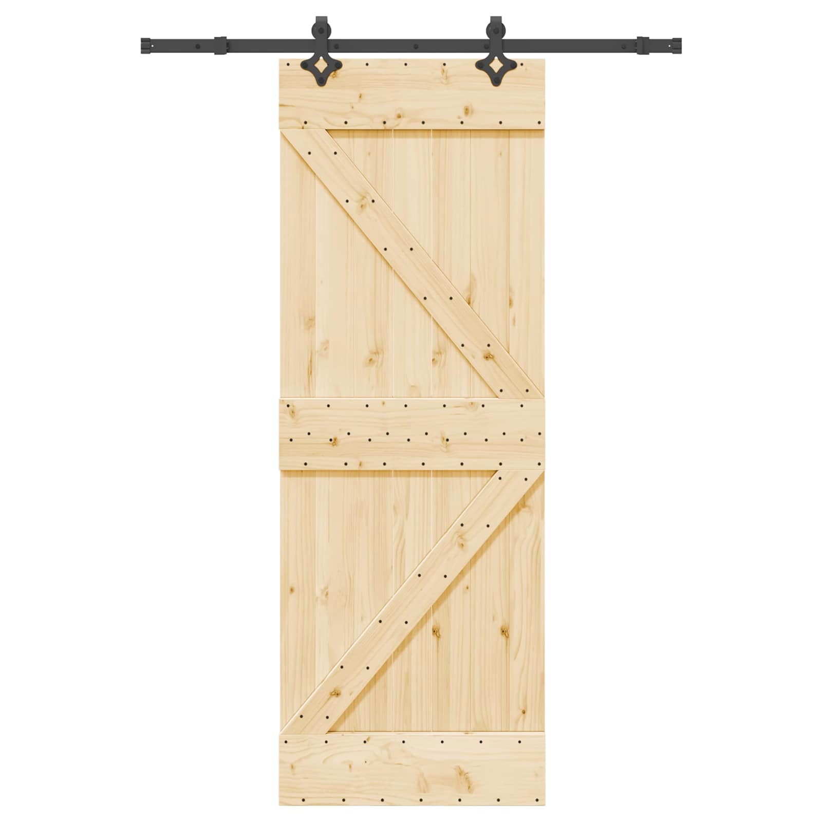 Schuifdeur NARVIK Naturel en Zwart 70 x 210 cm (152,5 cm) is nu te koop bij PeponiXL, paradijselijk wonen!