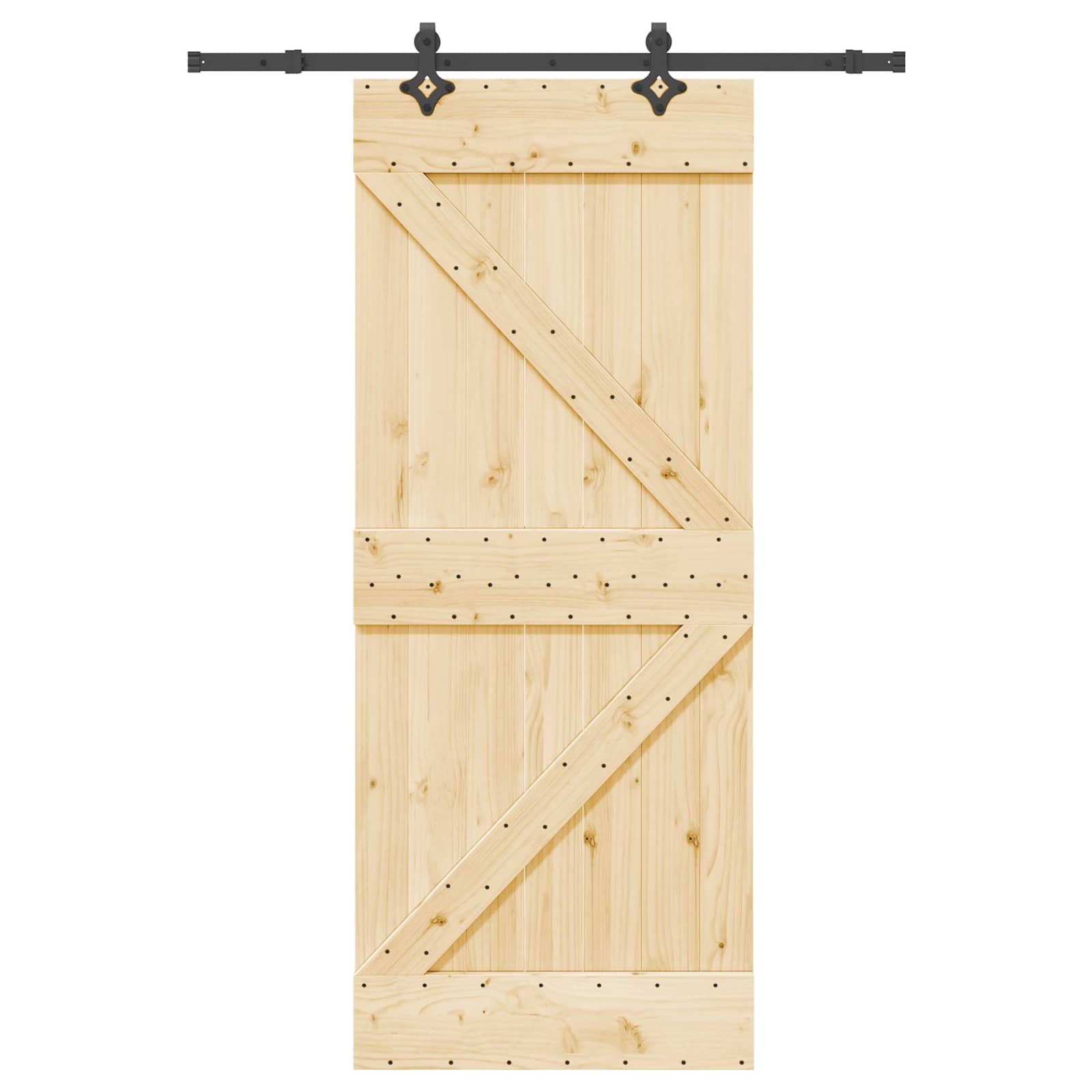 Schuifdeur NARVIK Naturel en Zwart 85 x 210 cm (152,5 cm) is nu te koop bij PeponiXL, paradijselijk wonen!